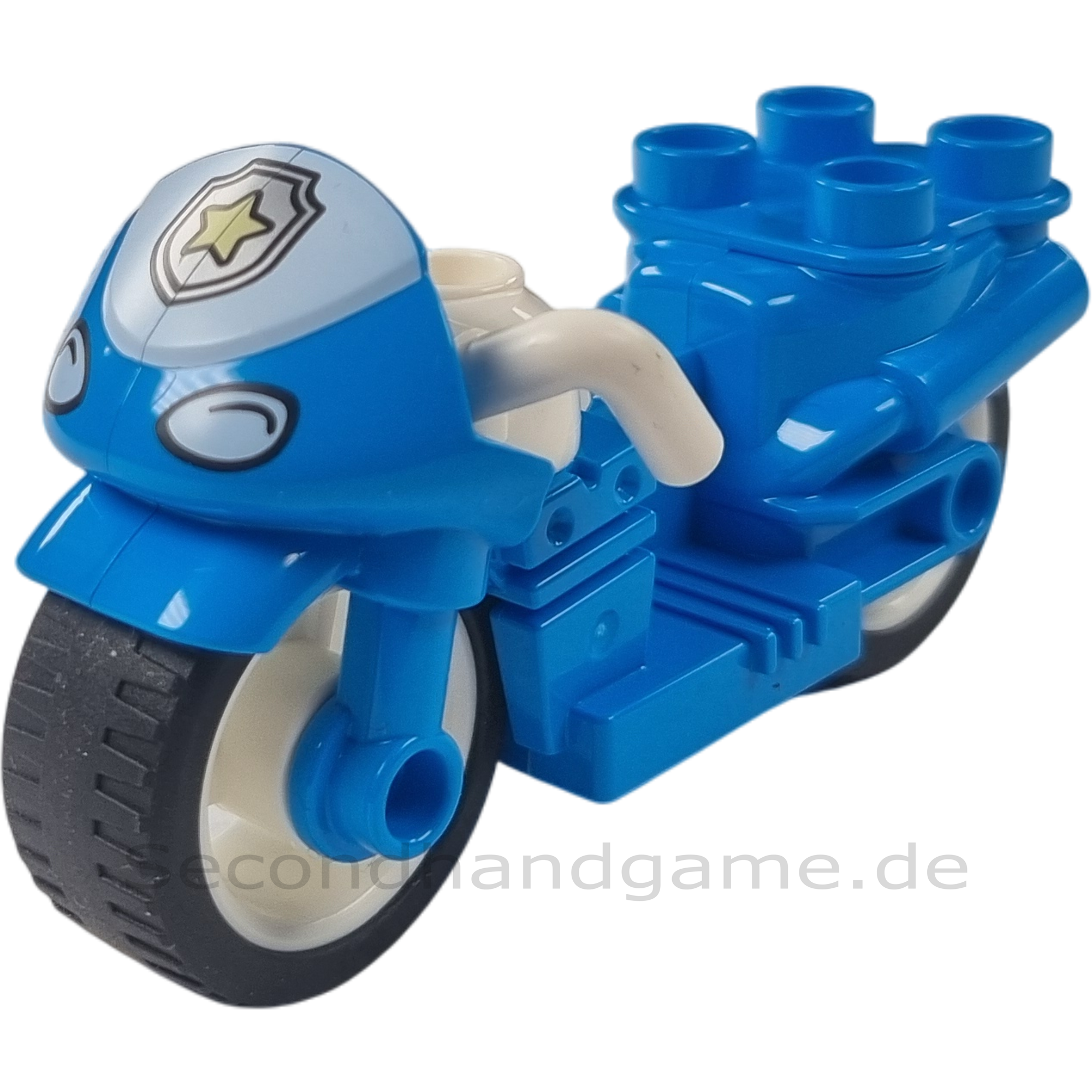 Lego Duplo Motorrad Mofa Polizei Hellblau