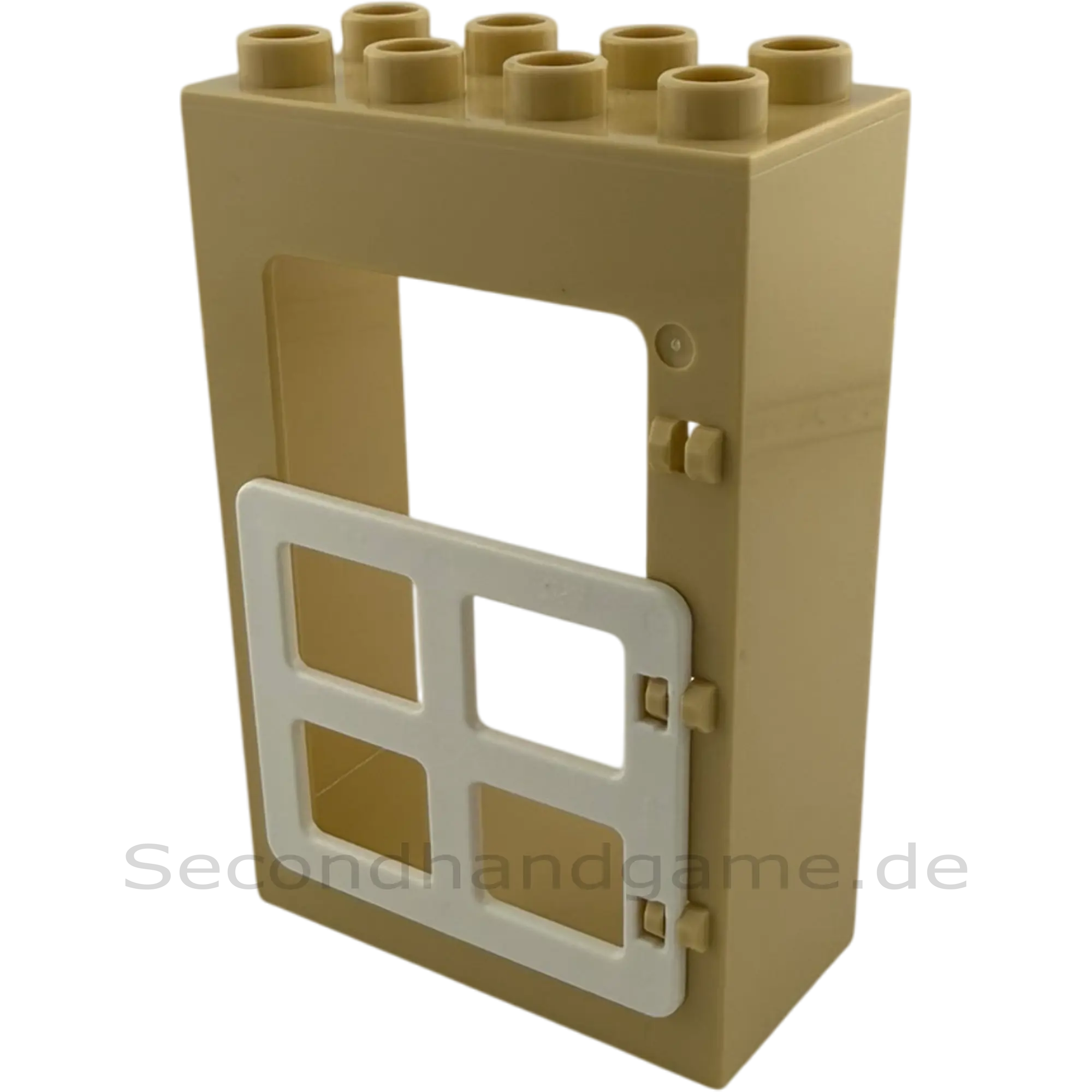 Lego Duplo 2x4 Hauswand mit Tür Beige Weiß Hoftür