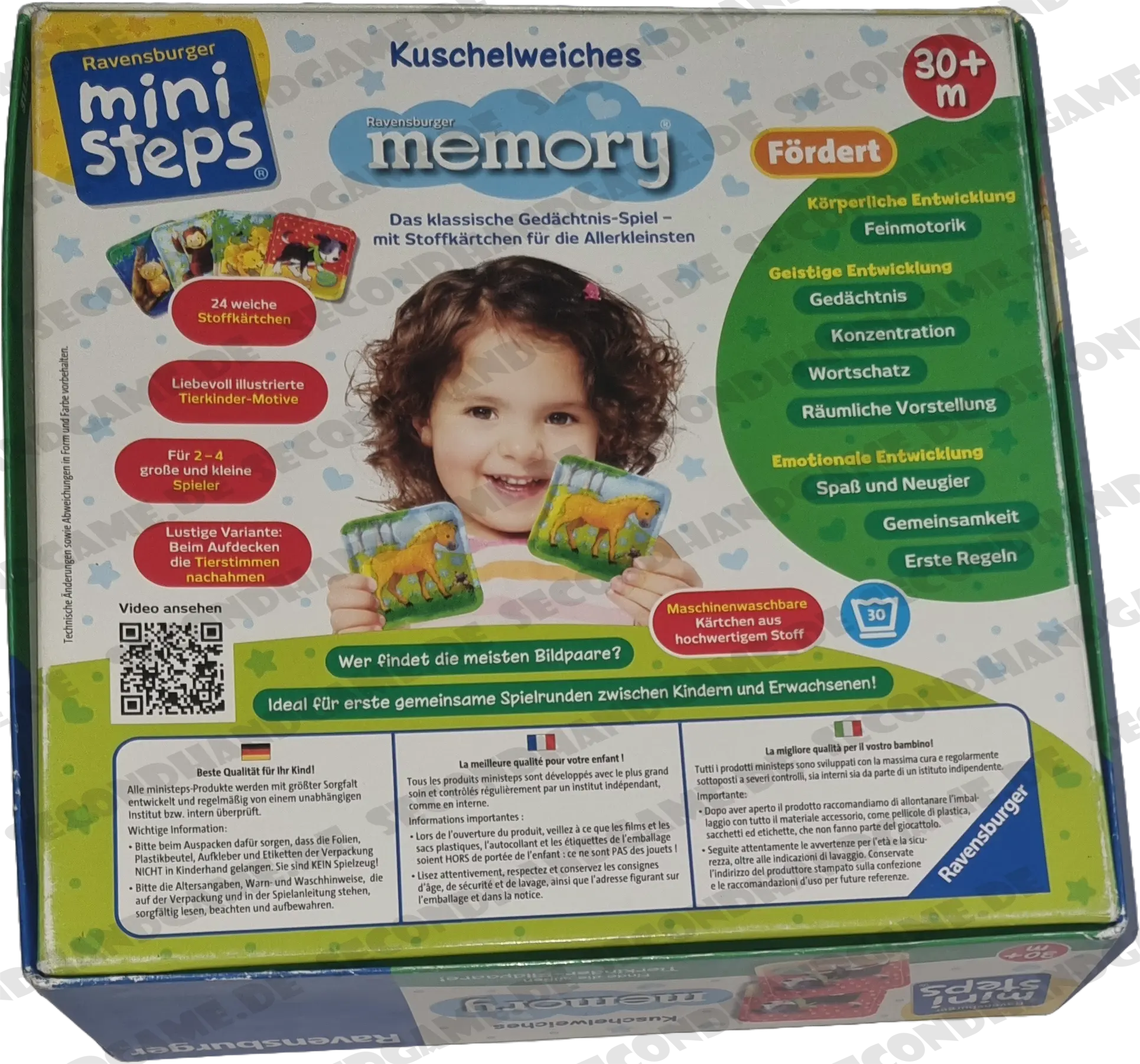 Ravensburger Ministeps Kuschelweiches Memory Tierkinder