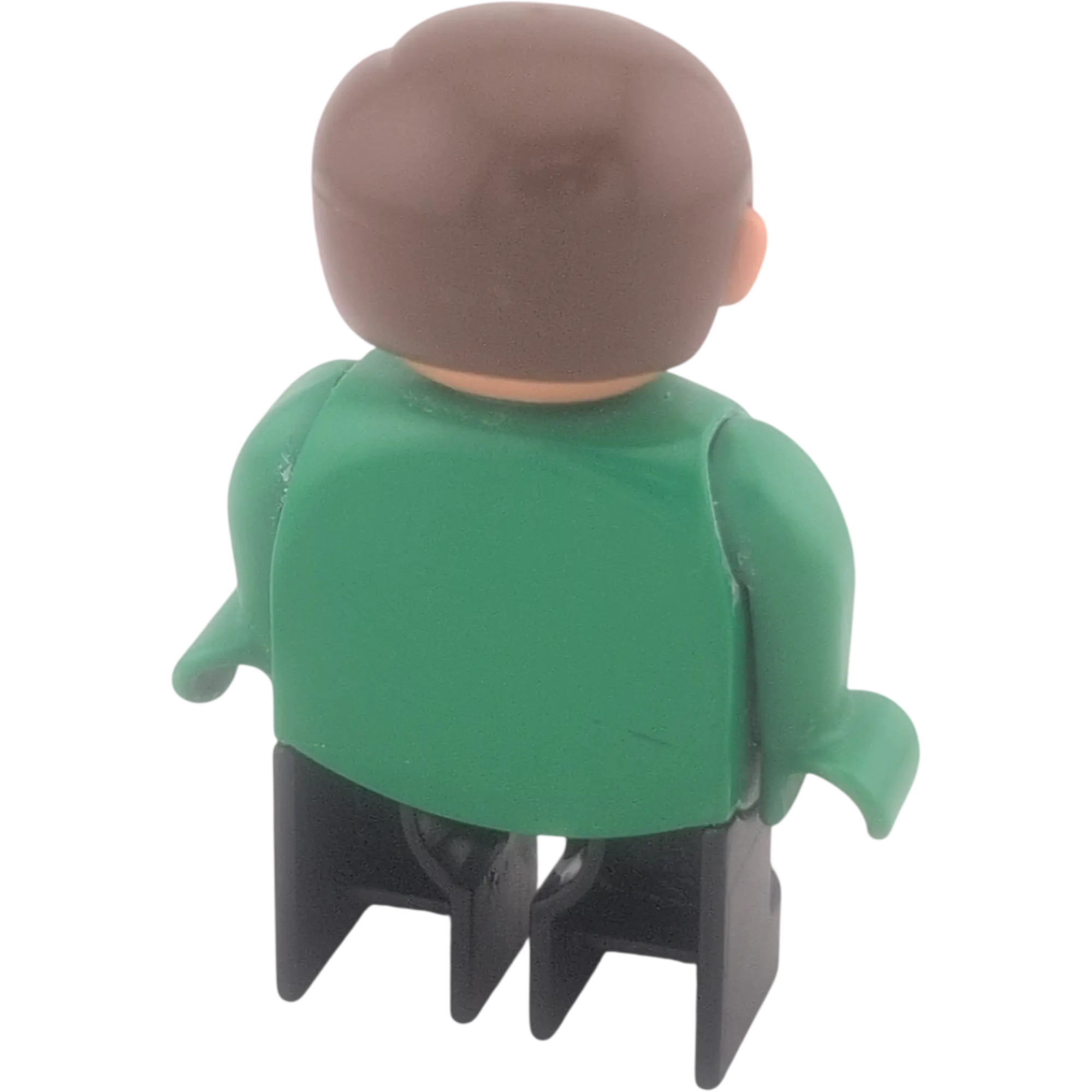 Lego Duplo Mann 4555 Grüne Jacke, schwarze Hose, gelber Schal, braune Haare