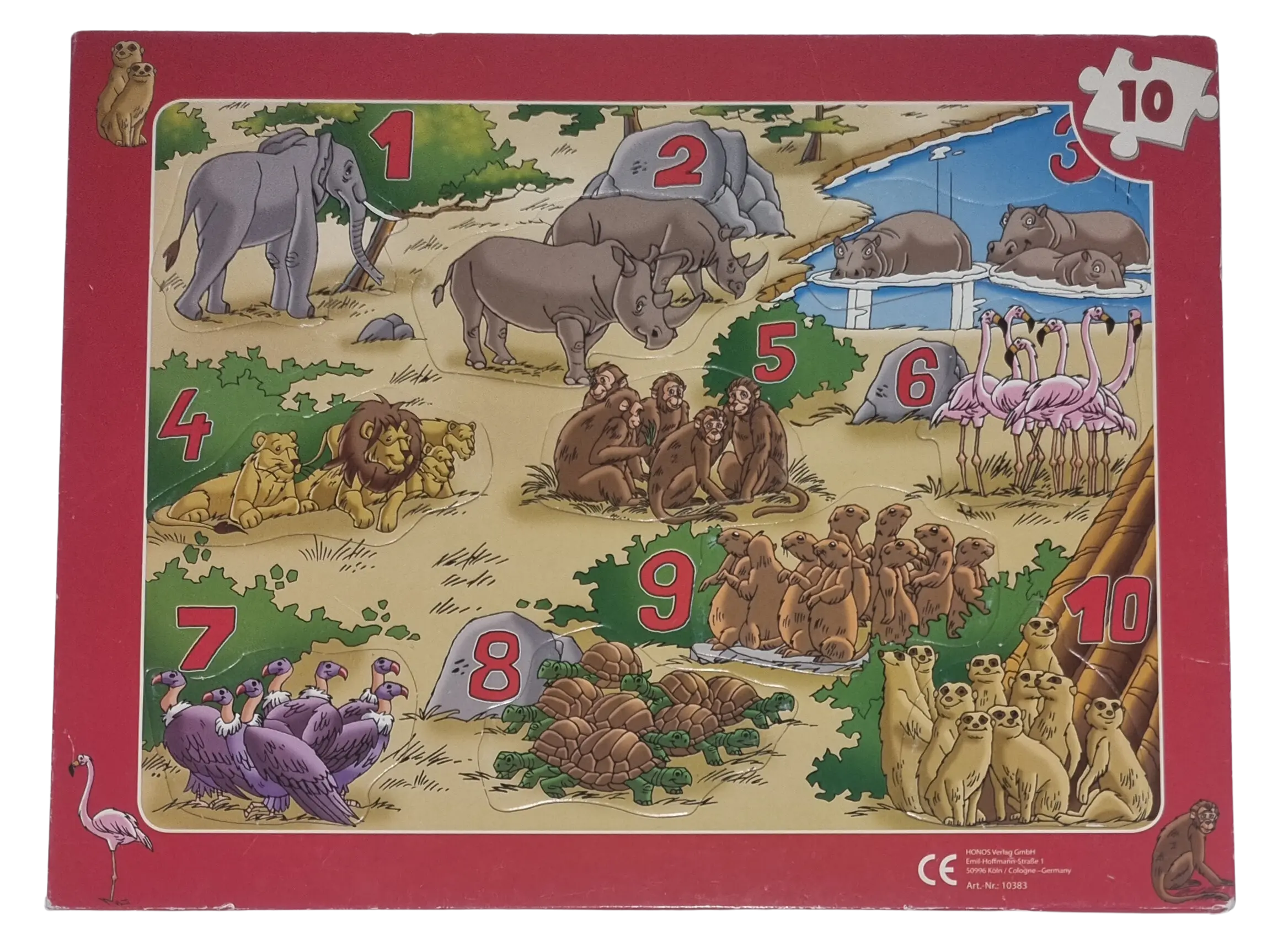 Honos Griffloch Puzzle 10 Teile Tiere