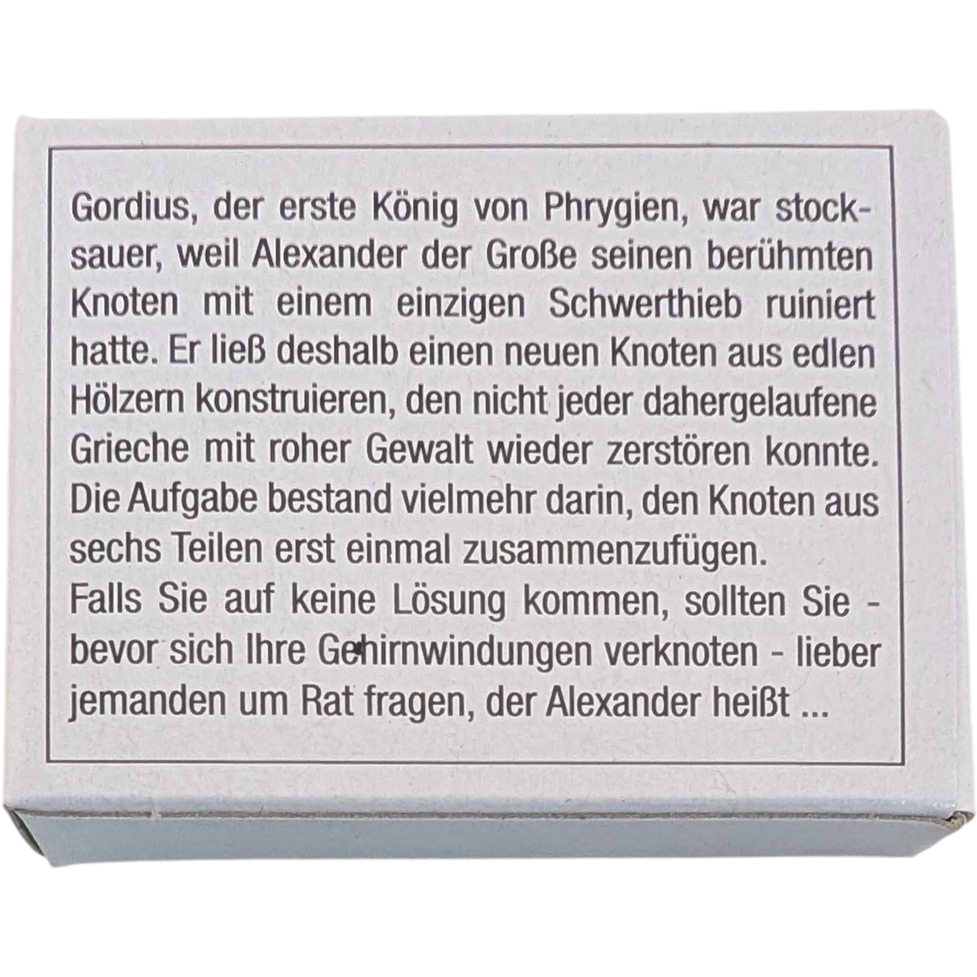 Bartl Mini Spiele Geduldspiele Der gordische Knoten 102243, Ansicht 3