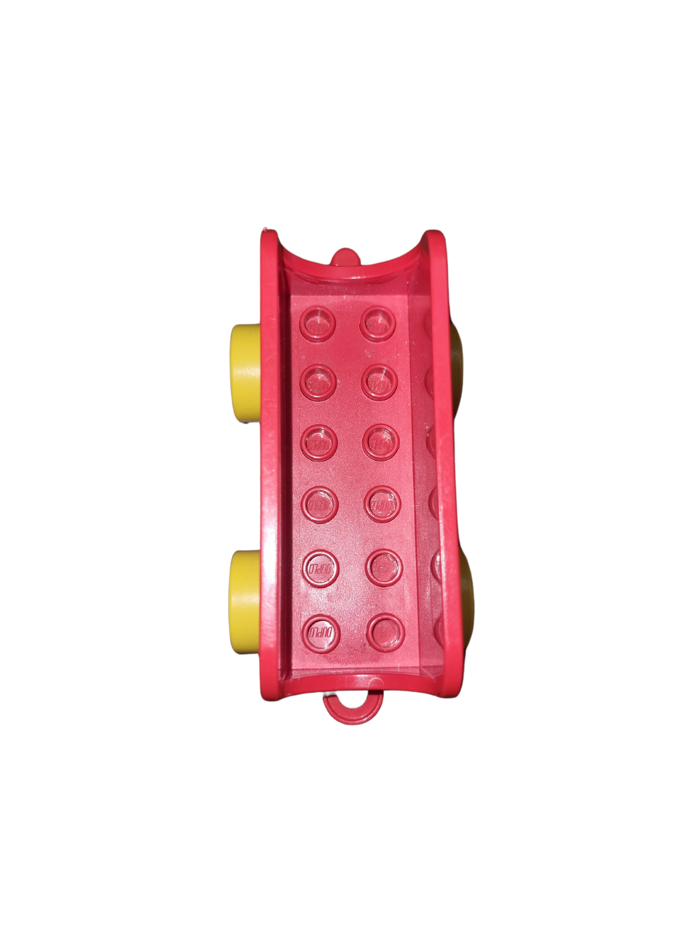 Lego Duplo Eisenbahn Pferdeanhänger Rot Gelb