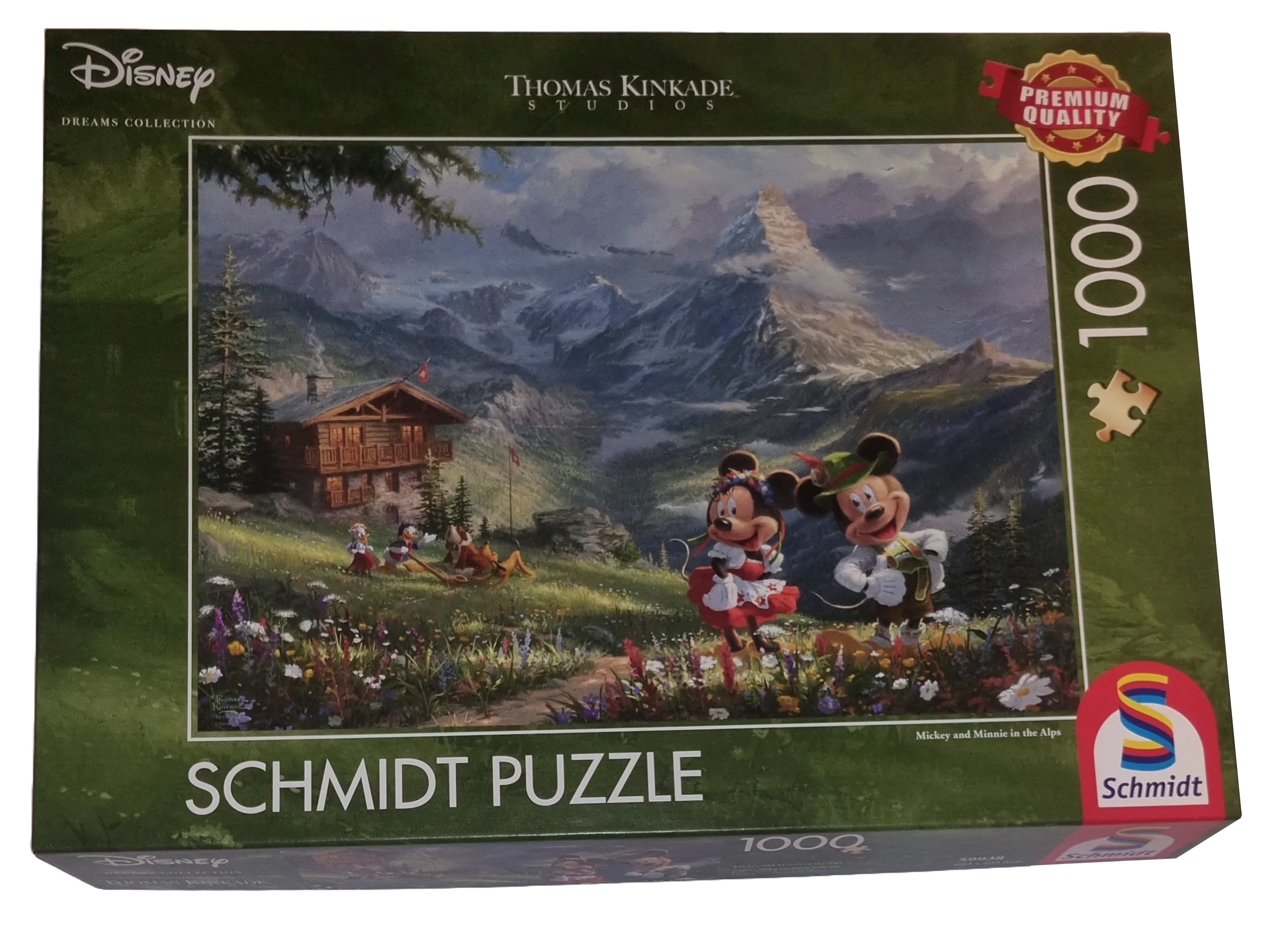Schmidt Thomas Kinkade Puzzle 1000 Teile 59938 Mickey and Minnie in the Alps