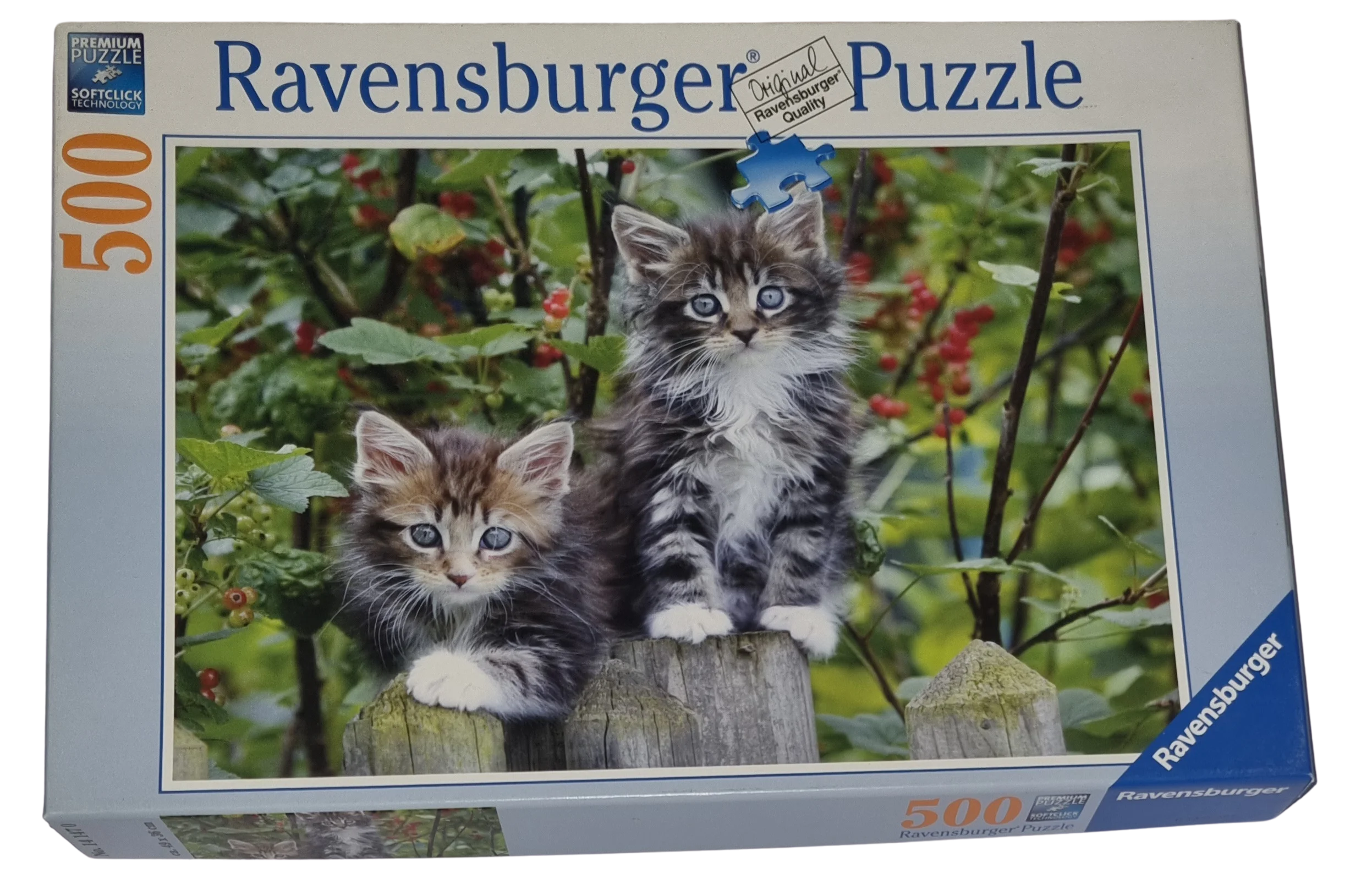 Ravensburger Premium softclick Puzzle 500 Teile 141470 Kätzchen auf der Lauer