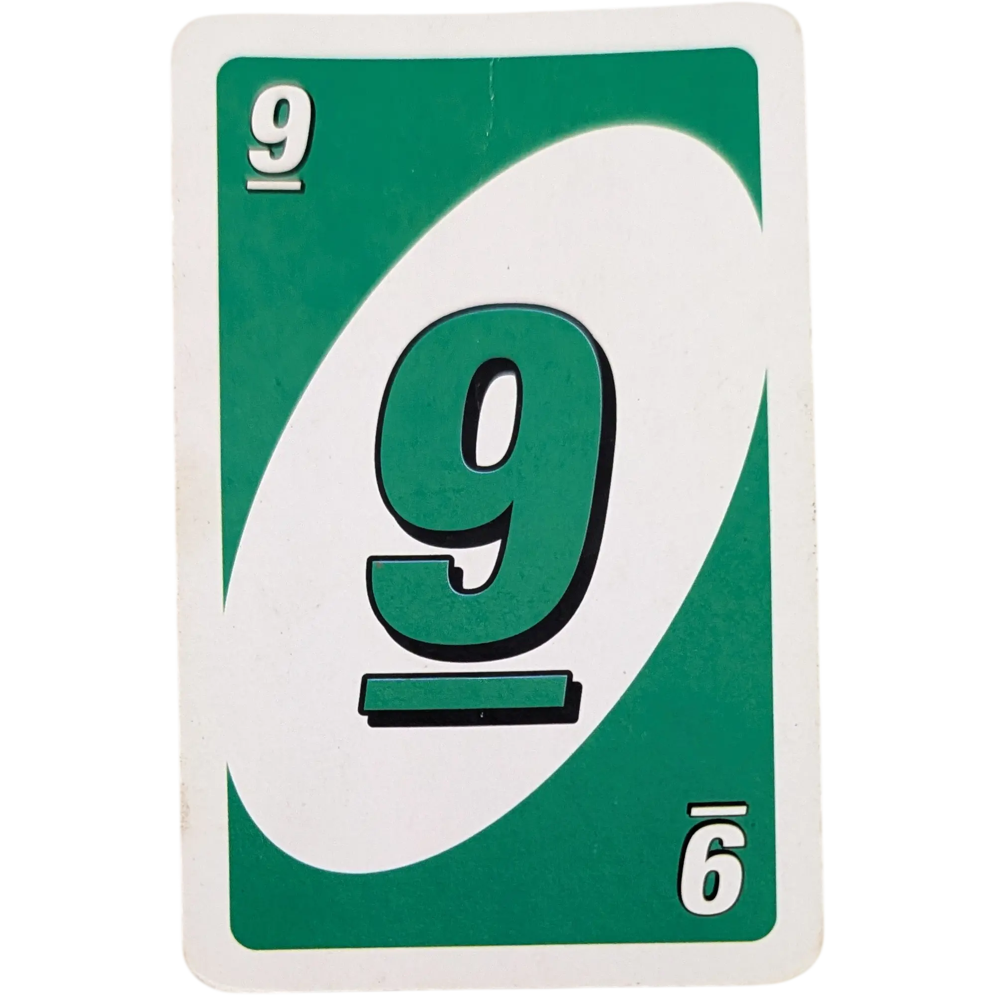 Mattel Uno Ersatzkarte Zahl Neun Grün