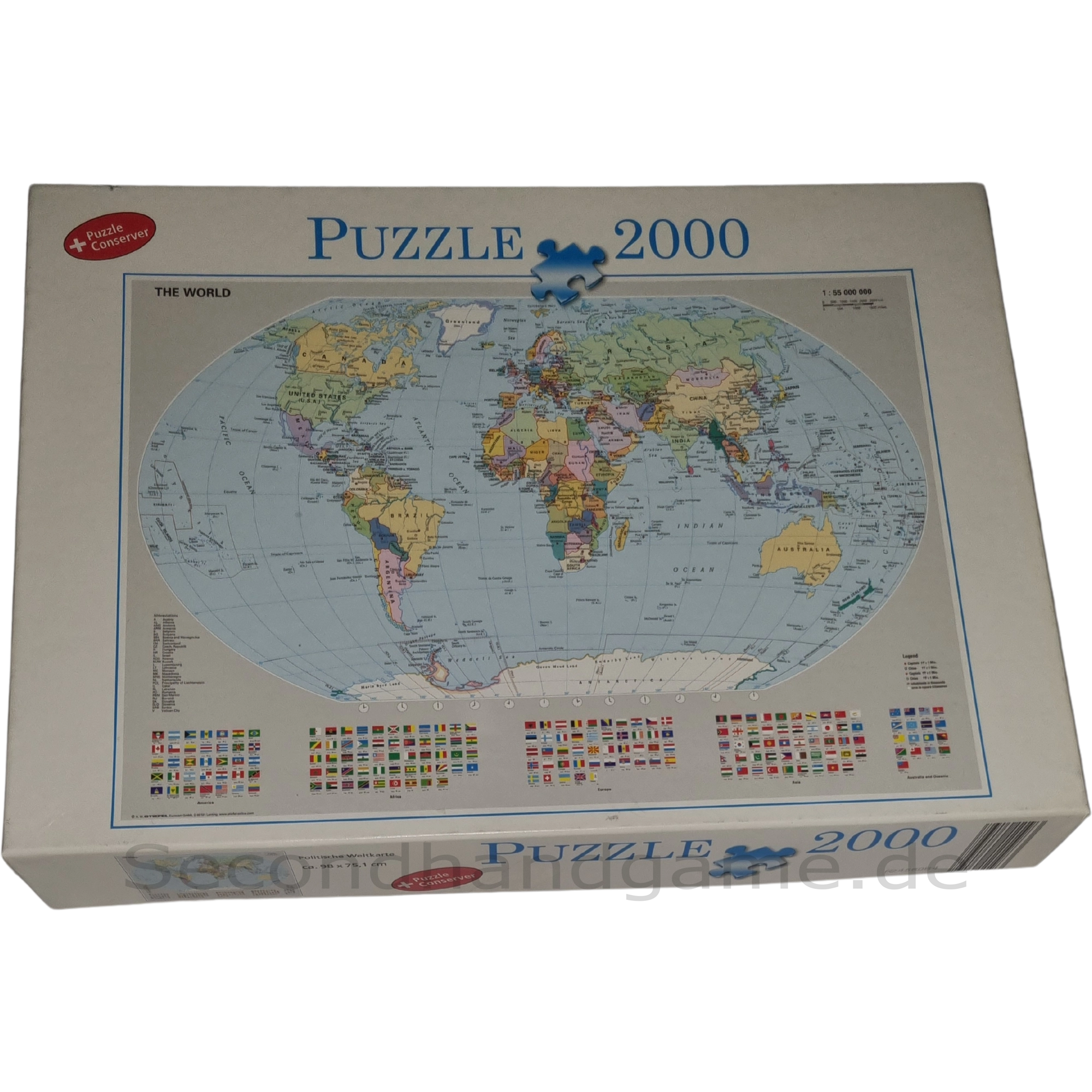 Puzzle 2000 Teile Politische Weltkarte