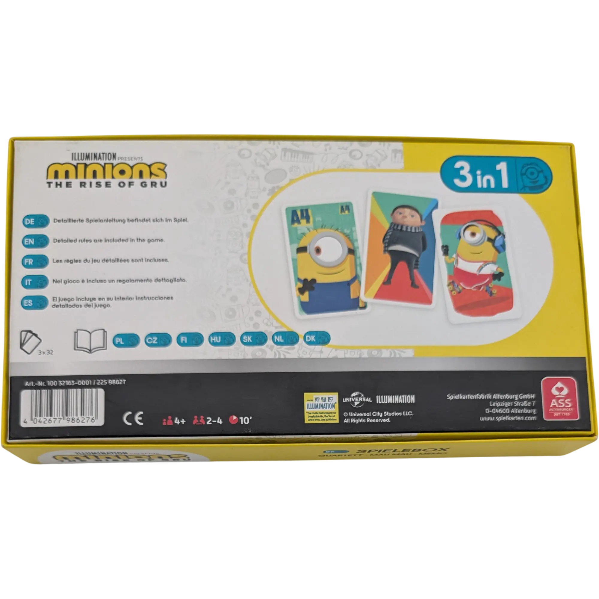 ASS Minions The Rise of Gru Game Box 3in1 Quartett Mau Mau Memo, Ansicht 2