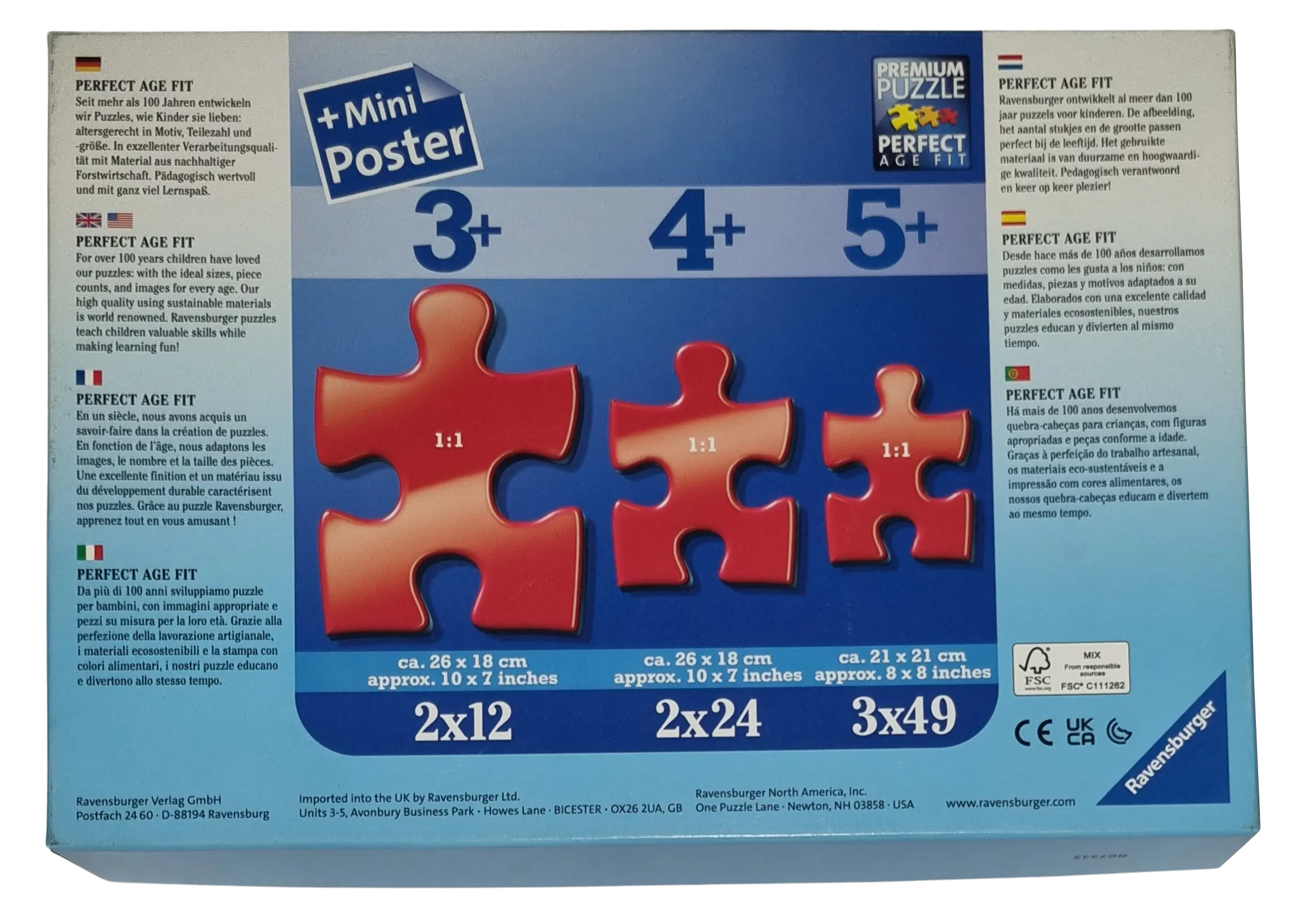 Ravensburger Premium Puzzle Yakari 2x24 Teile 088690 Yakari und kleiner Donner