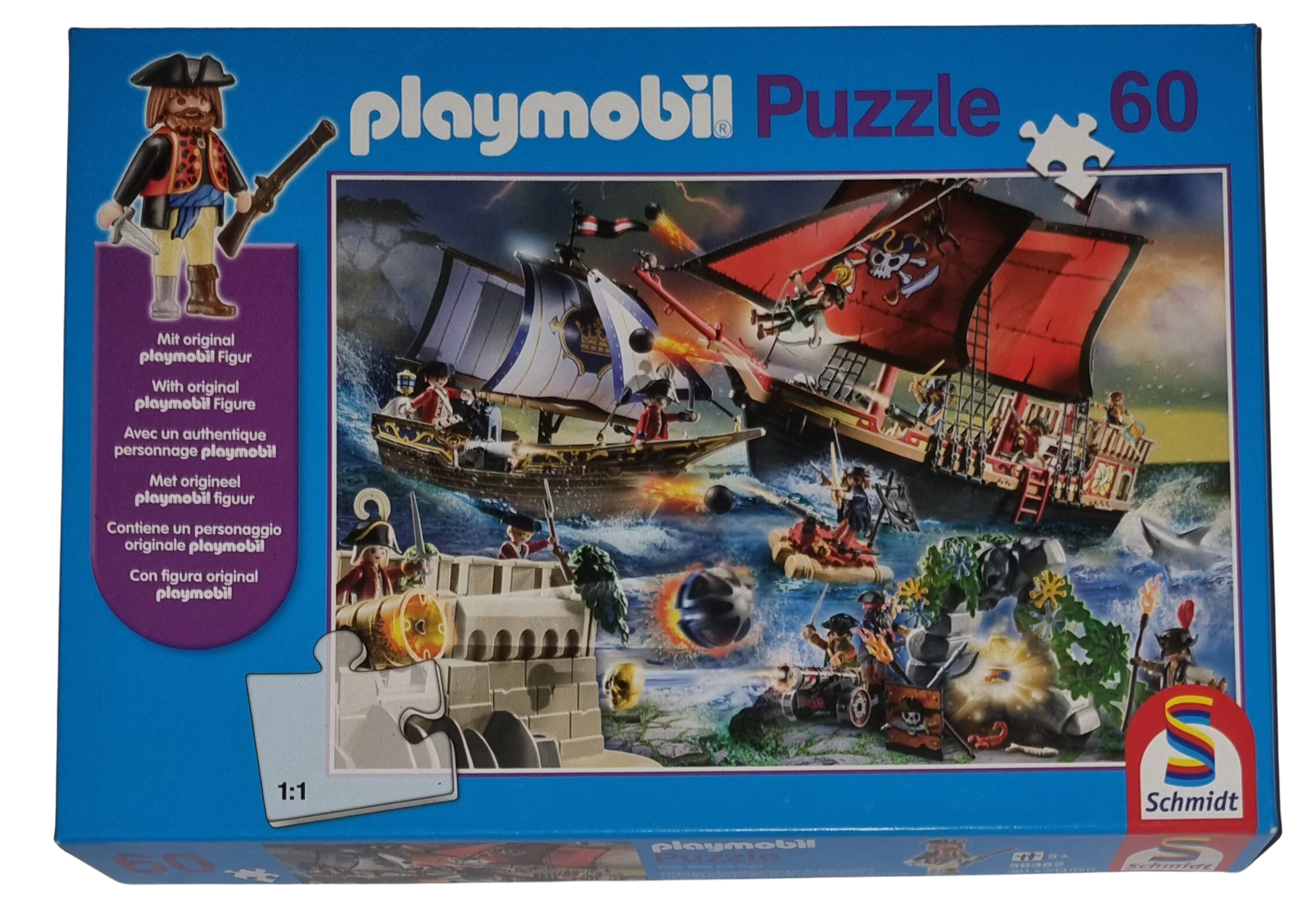 Schmidt Puzzle Playmobil Piraten 60 Teile 56382