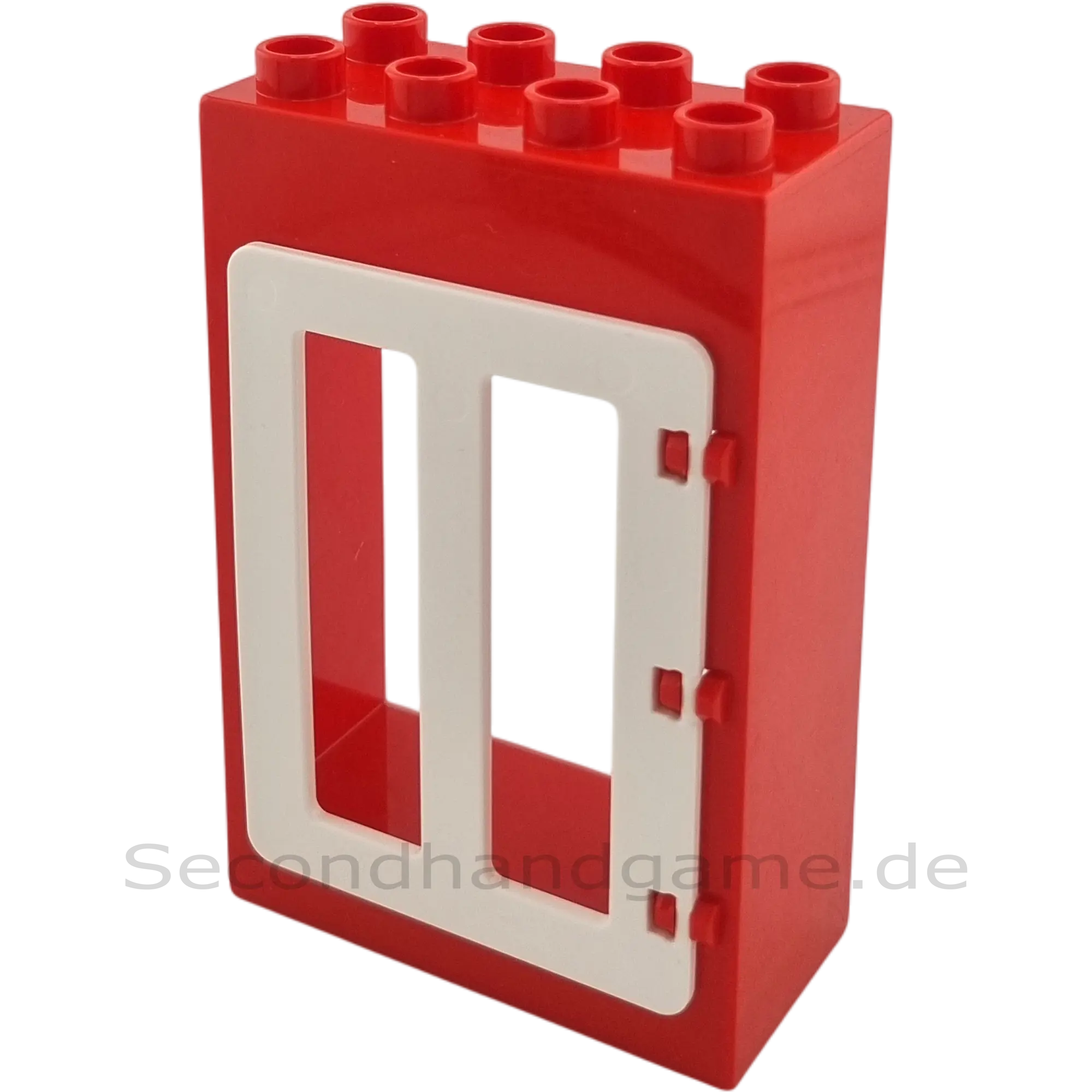 Lego Duplo 2x4 Hauswand mit Tür Rot Weiß