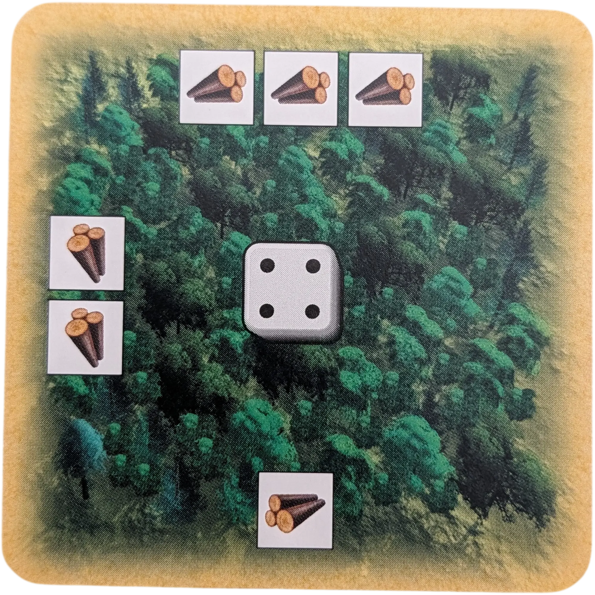 Kosmos Die Siedler von Catan das Kartenspiel Ersatzteil Zentralkarte Wappen Rot-Weiß Holz