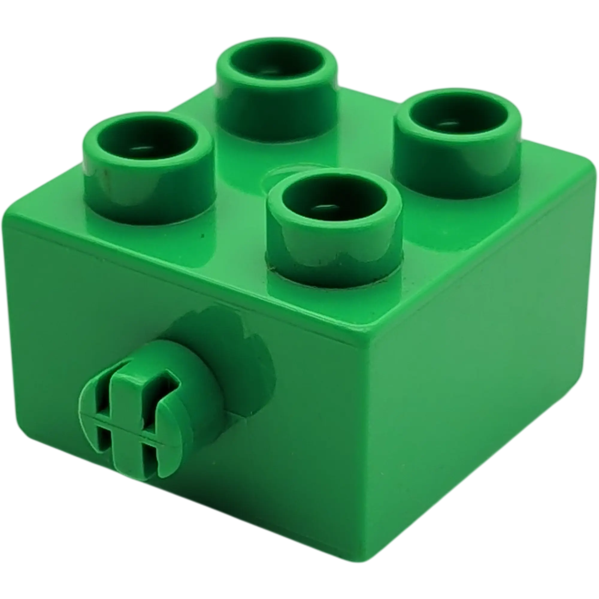Lego Duplo 2x2 Stein Baustein mit Noppe Pin an einer Seite 3966 Grün