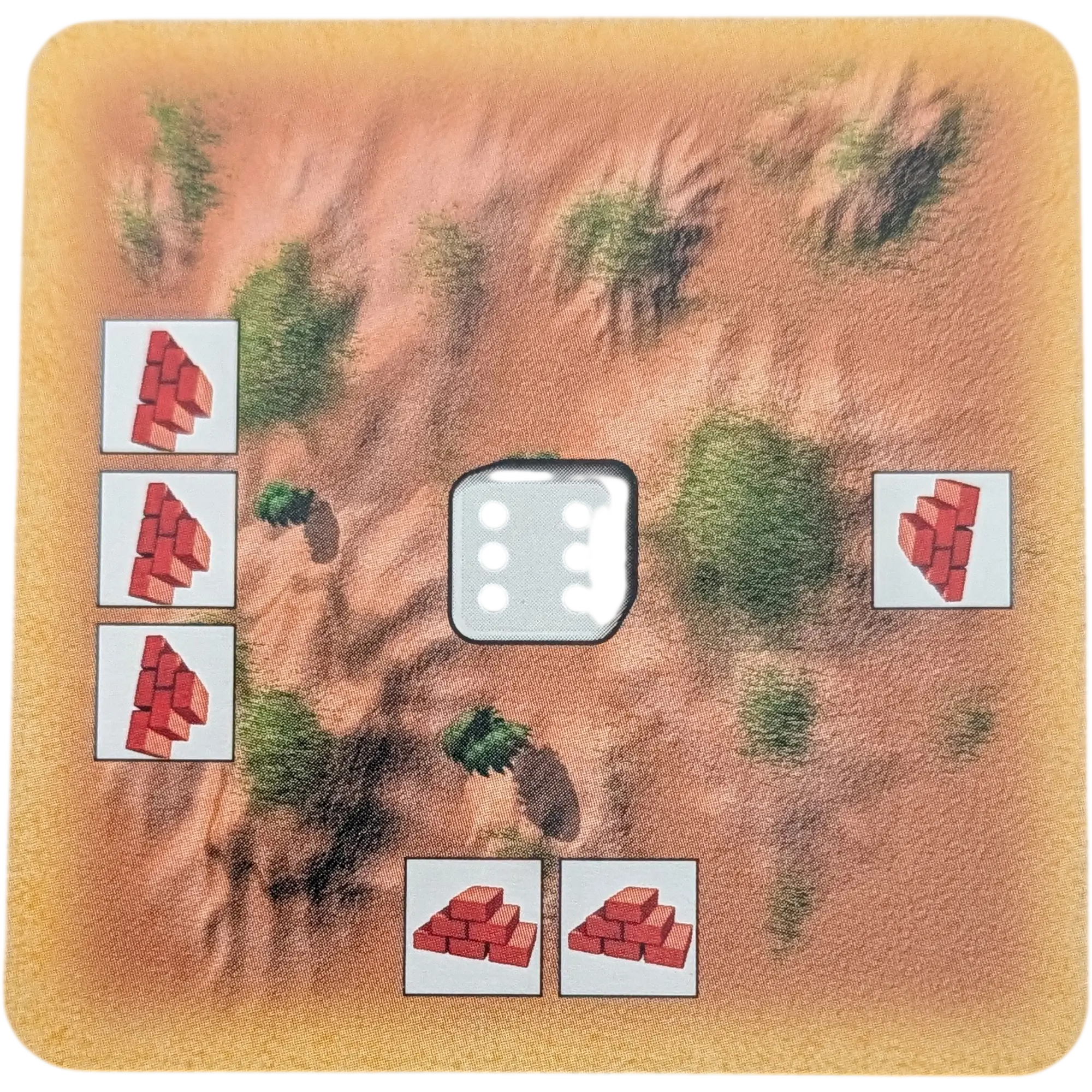 Kosmos Die Siedler von Catan das Kartenspiel Ersatzteil Zentralkarte Wappen Rot-Schwarz Lehm