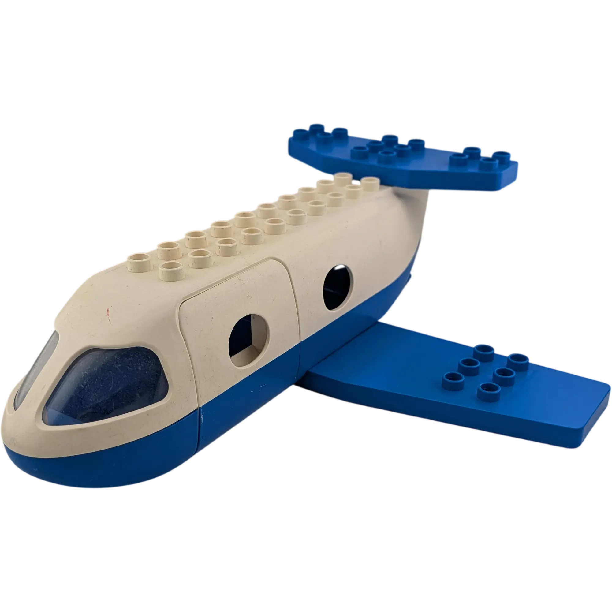 Lego Duplo 2150 Flugzeug Jumbo Jet Blau Weiß