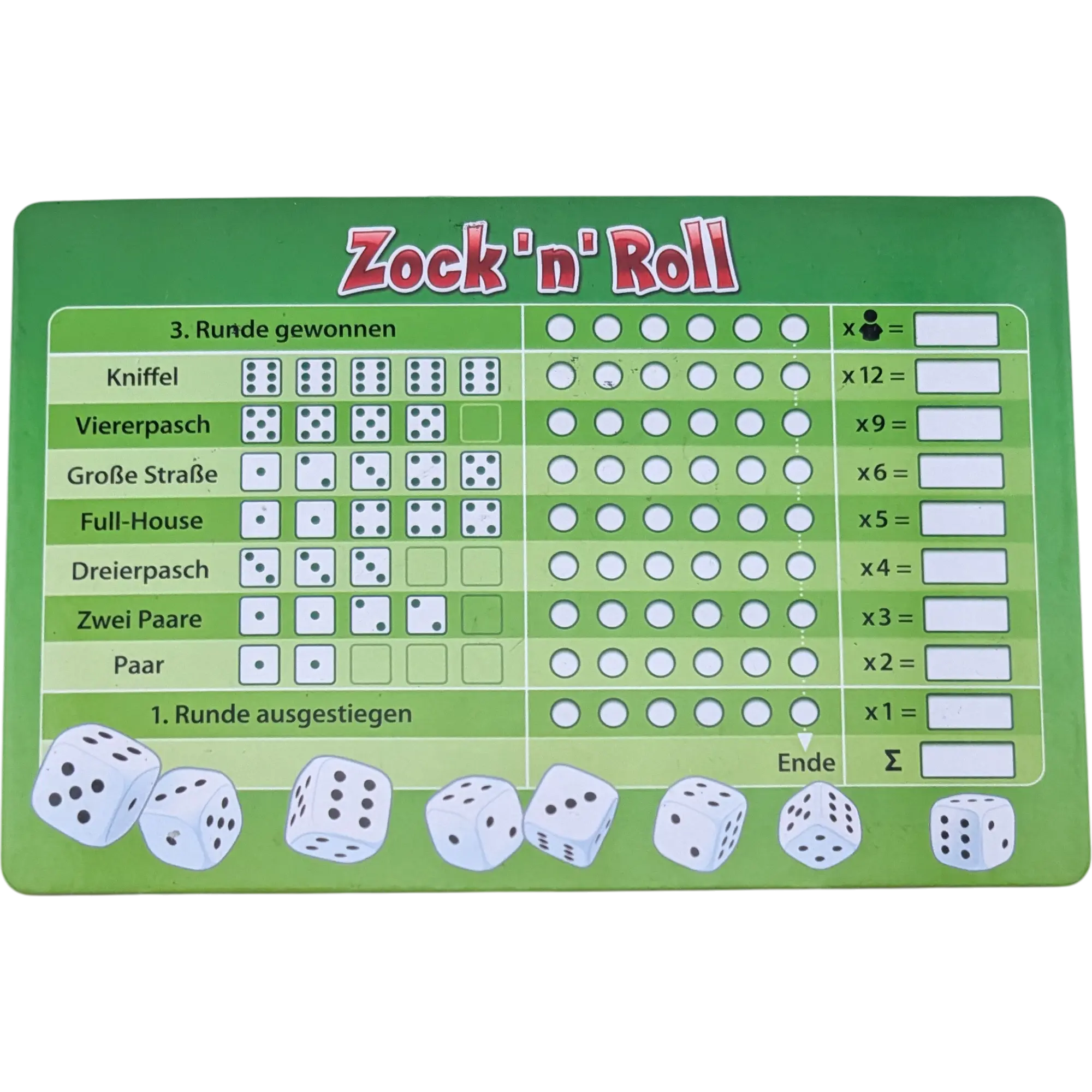 Schmidt Zock'n' Roll Ersatzteil Tableaus Grün
