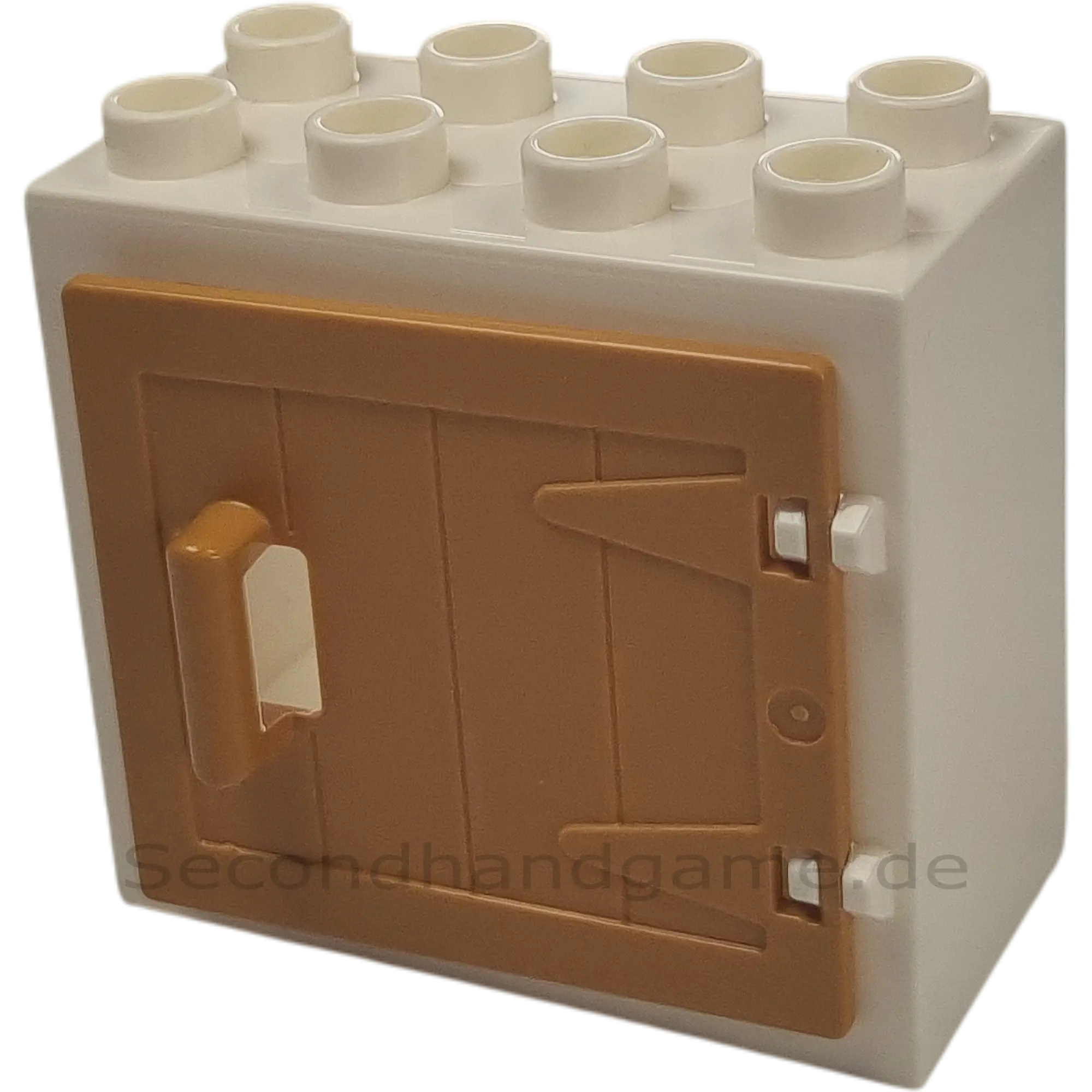 Lego Duplo 2332 Weiß Hellbraun Holztor Schrank 2x4 