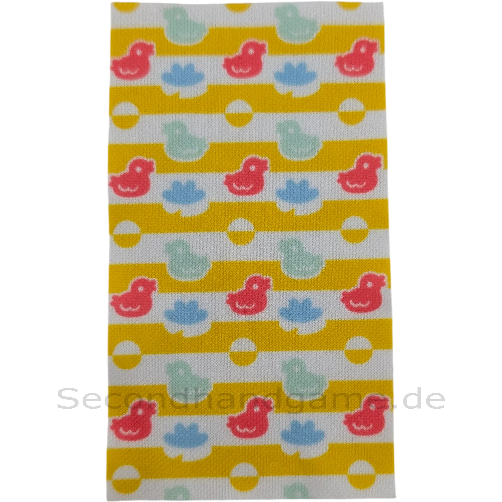 Lego Duplo Stoff Teppich Deko Haus Größe ca. 9x5cm  Gelb Weiß gestreift mit Enten