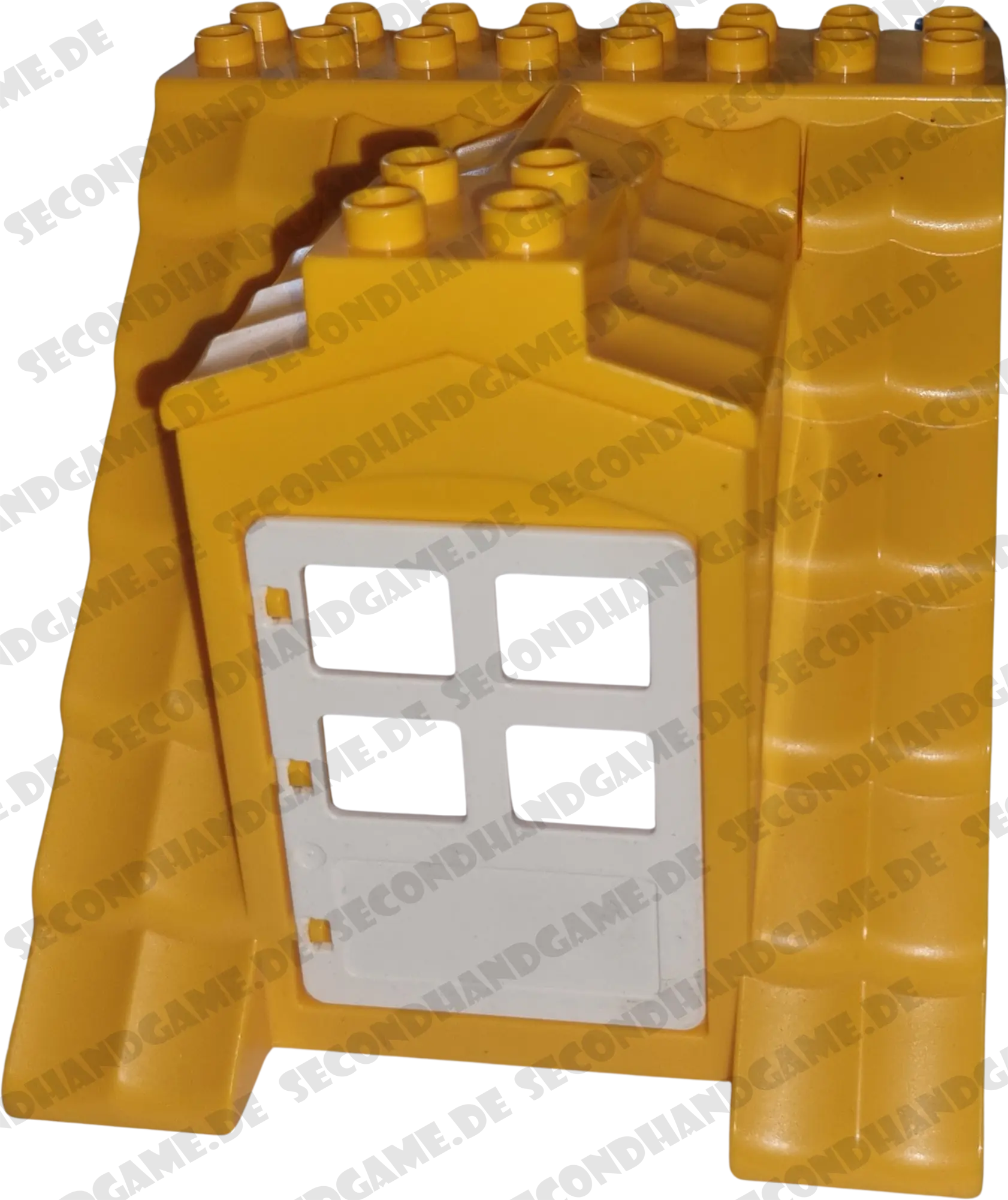Lego Duplo Seitenteil Dachfenster 412J7 Gelborange Weiß