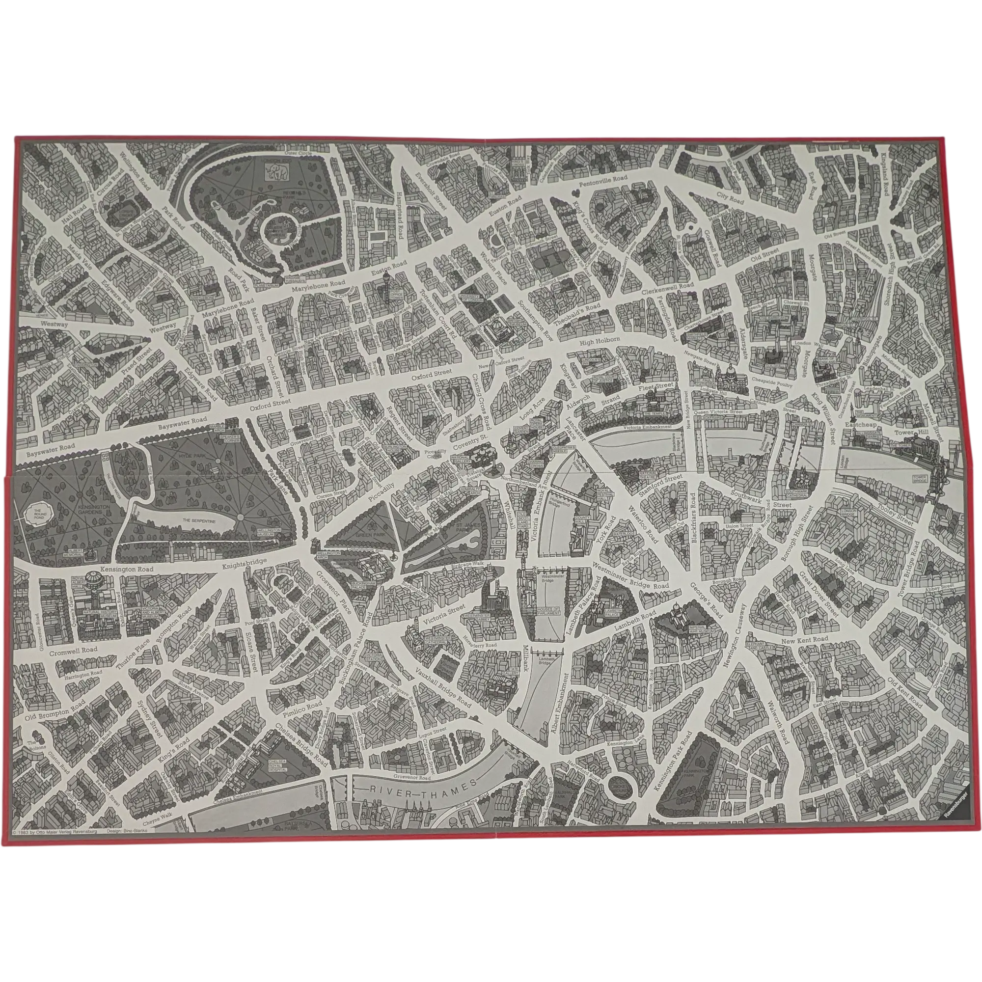 Spielplan Spielbrett Ravensburger Scotland Yard