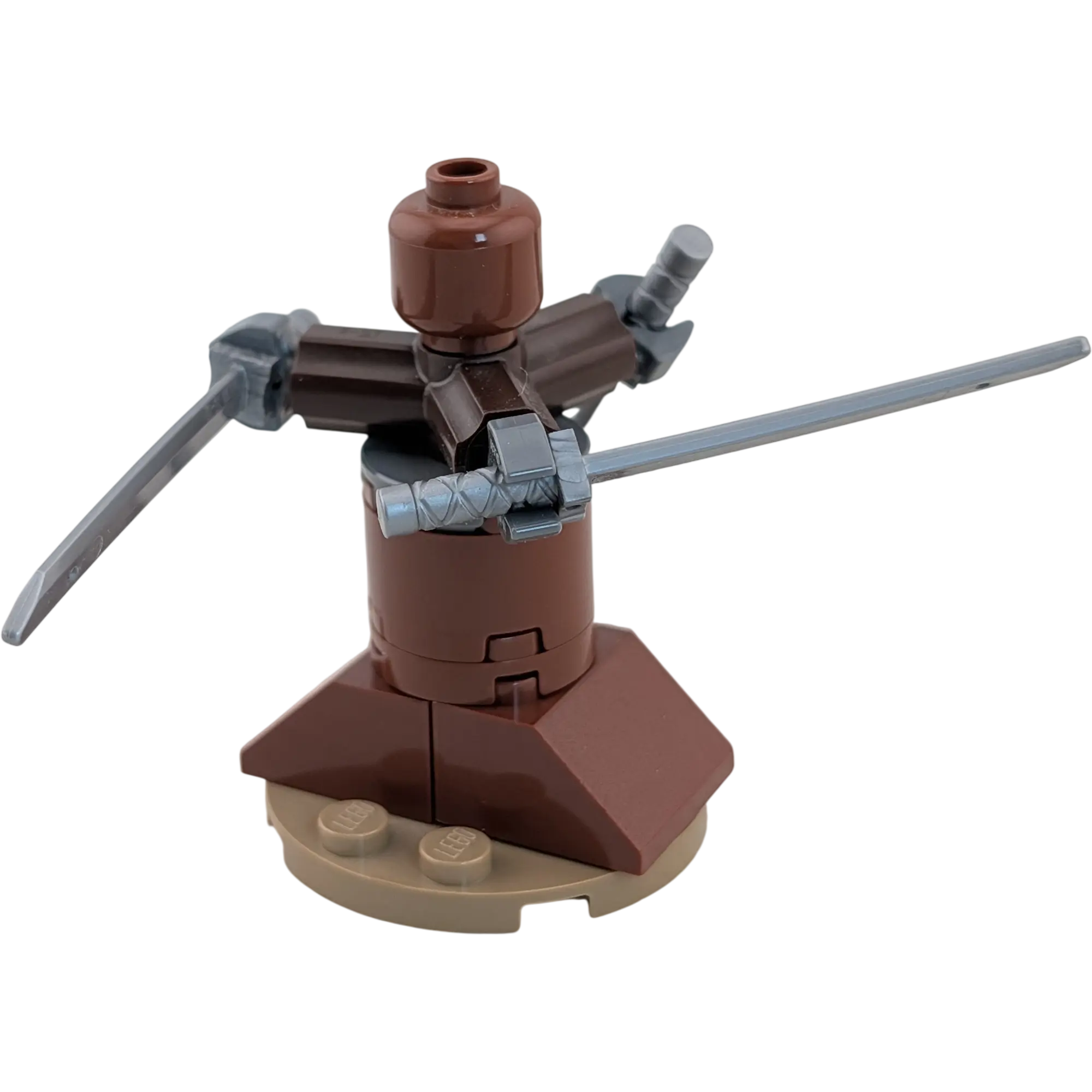 Lego Ninjago Trainingspuppe Kampfpuppe mit 3 Katanas