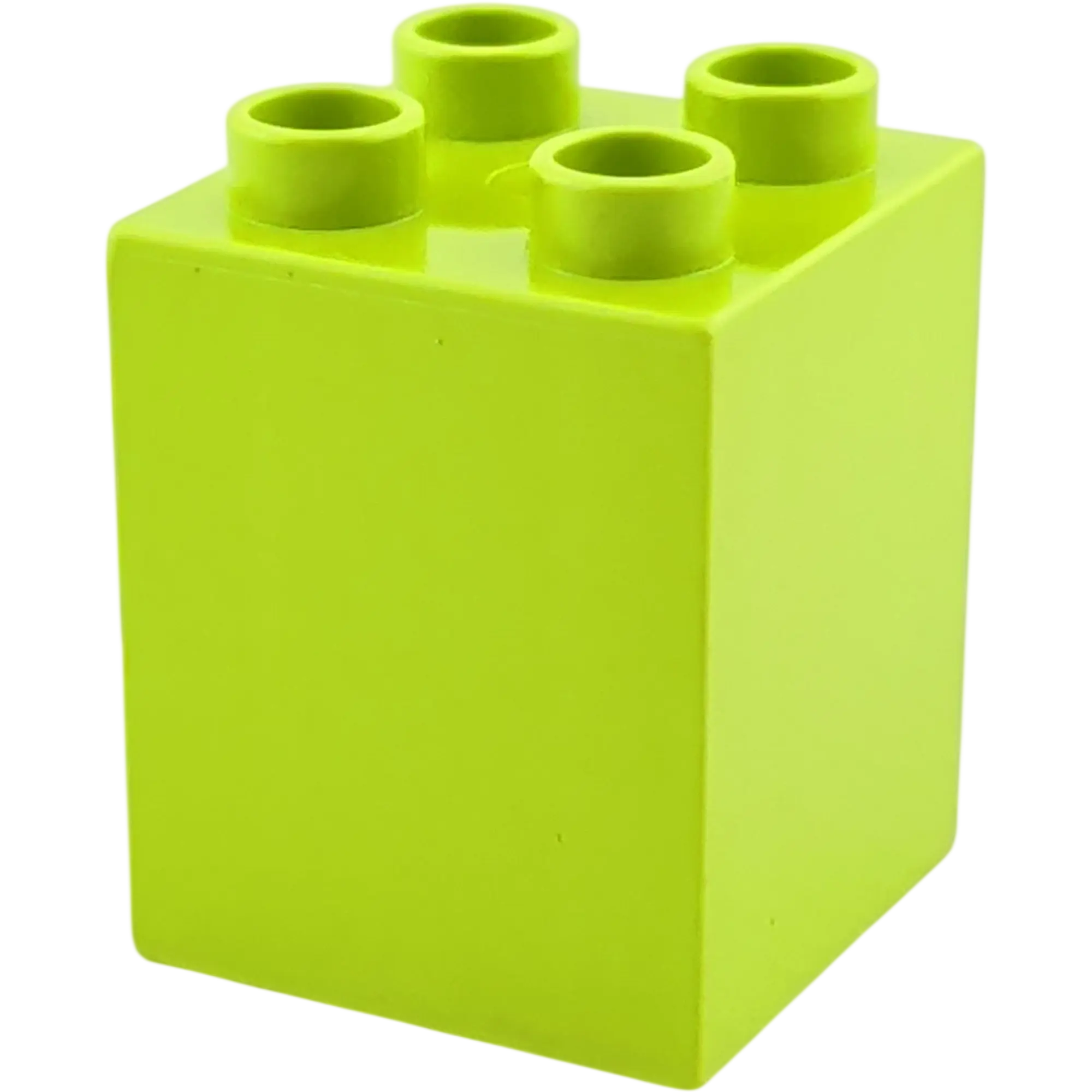 Lego Duplo 2x2 Stein Lime mit Zahl 4, Ansicht 2