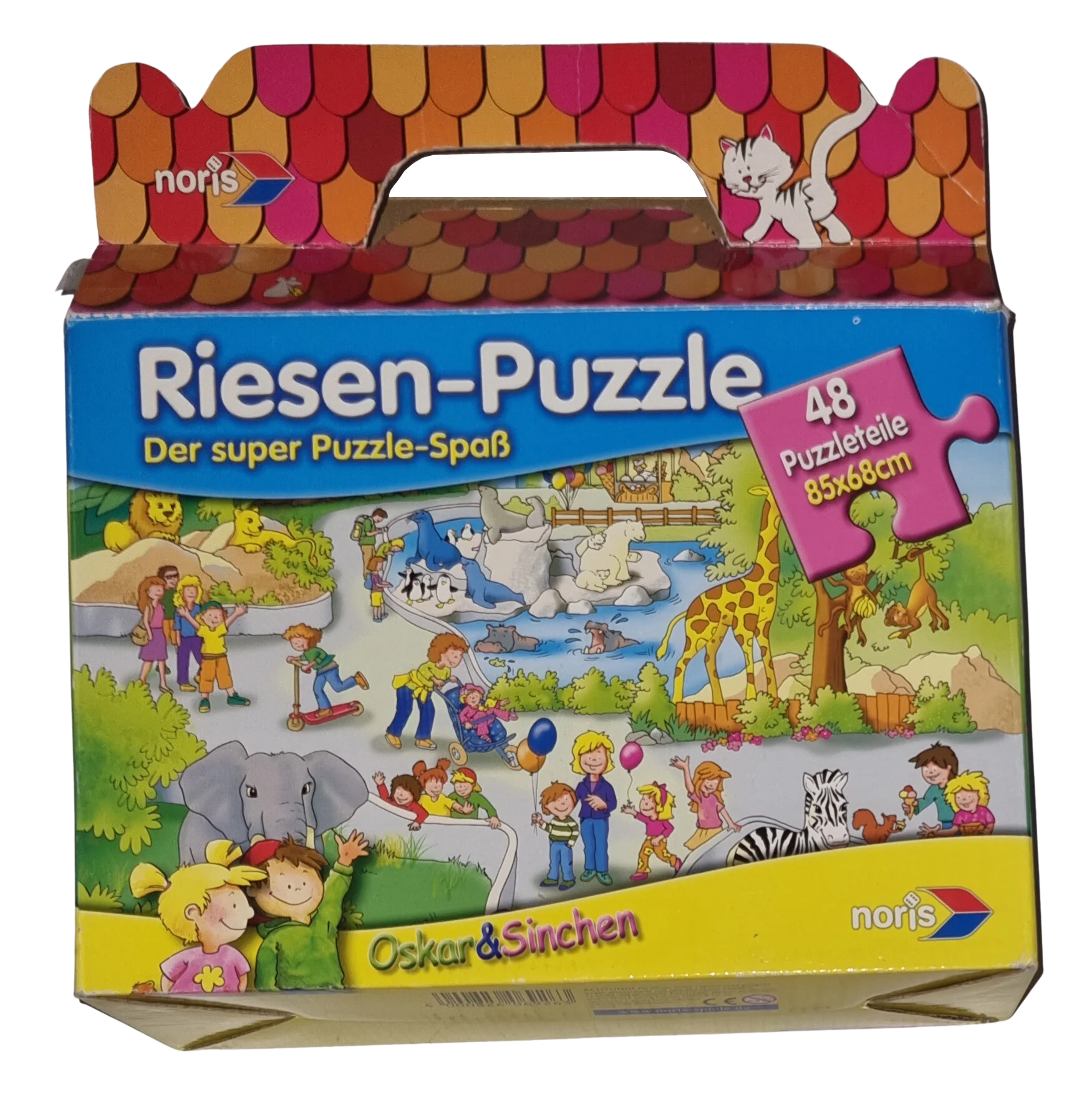 Noris Riesen-Puzzle 48 Teile Oskar & Sinchen 606036926 Bodenpuzzle
