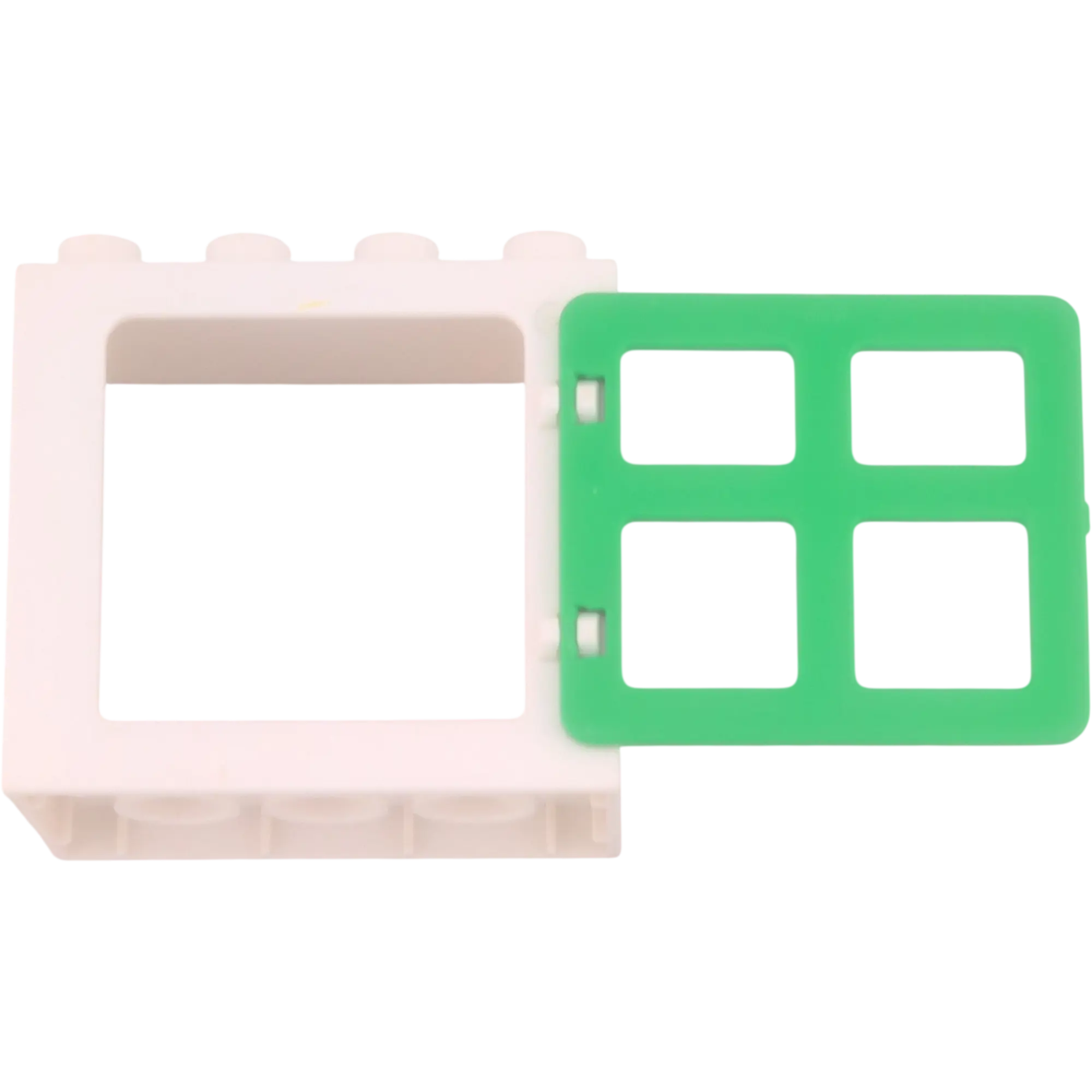 Lego Duplo 61649 Fensterrahmen Weiß mit vier kleinen Fenstern Mittelgrün 2x4 