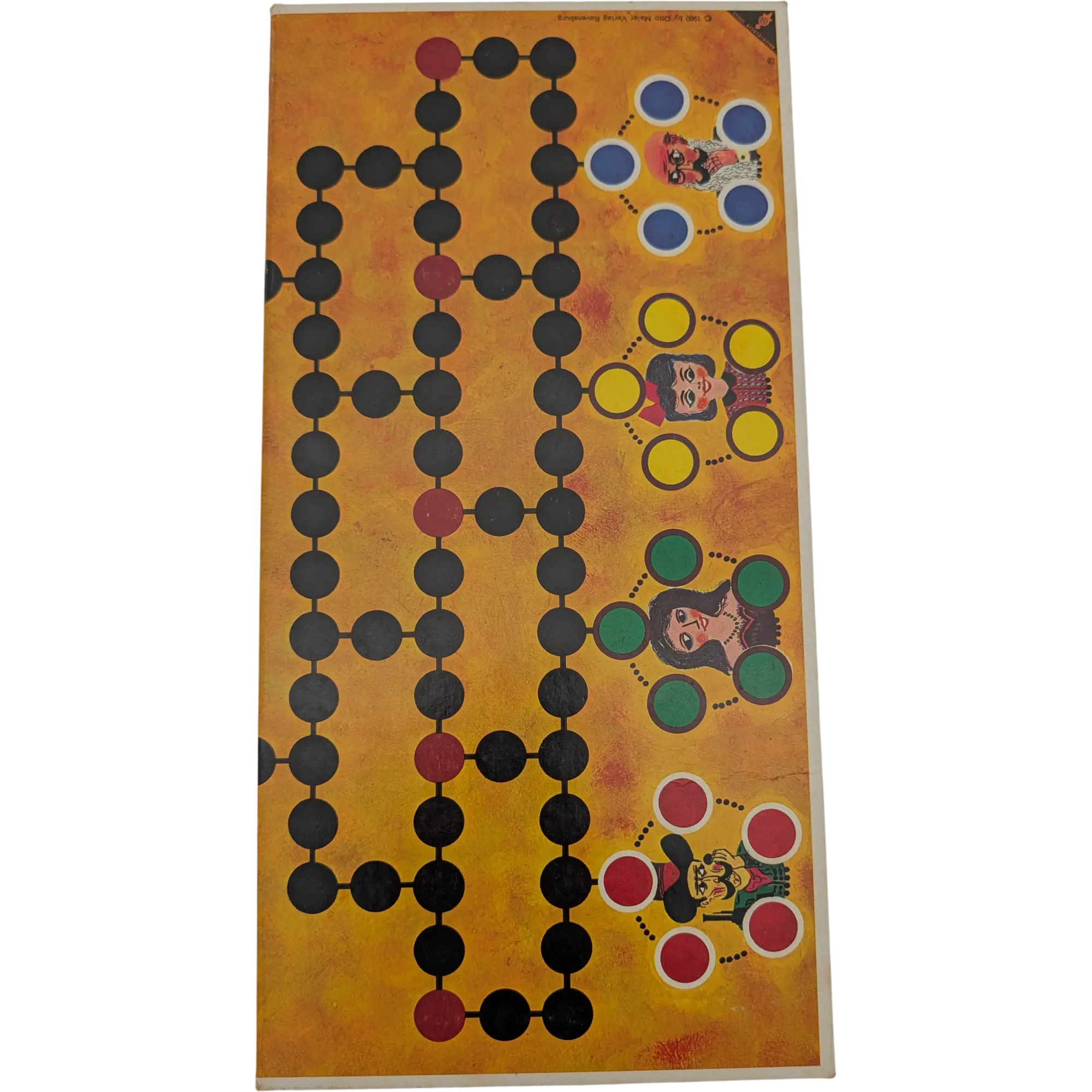 Spielplan Spielbrett Ravensburger Malefiz von 1960
