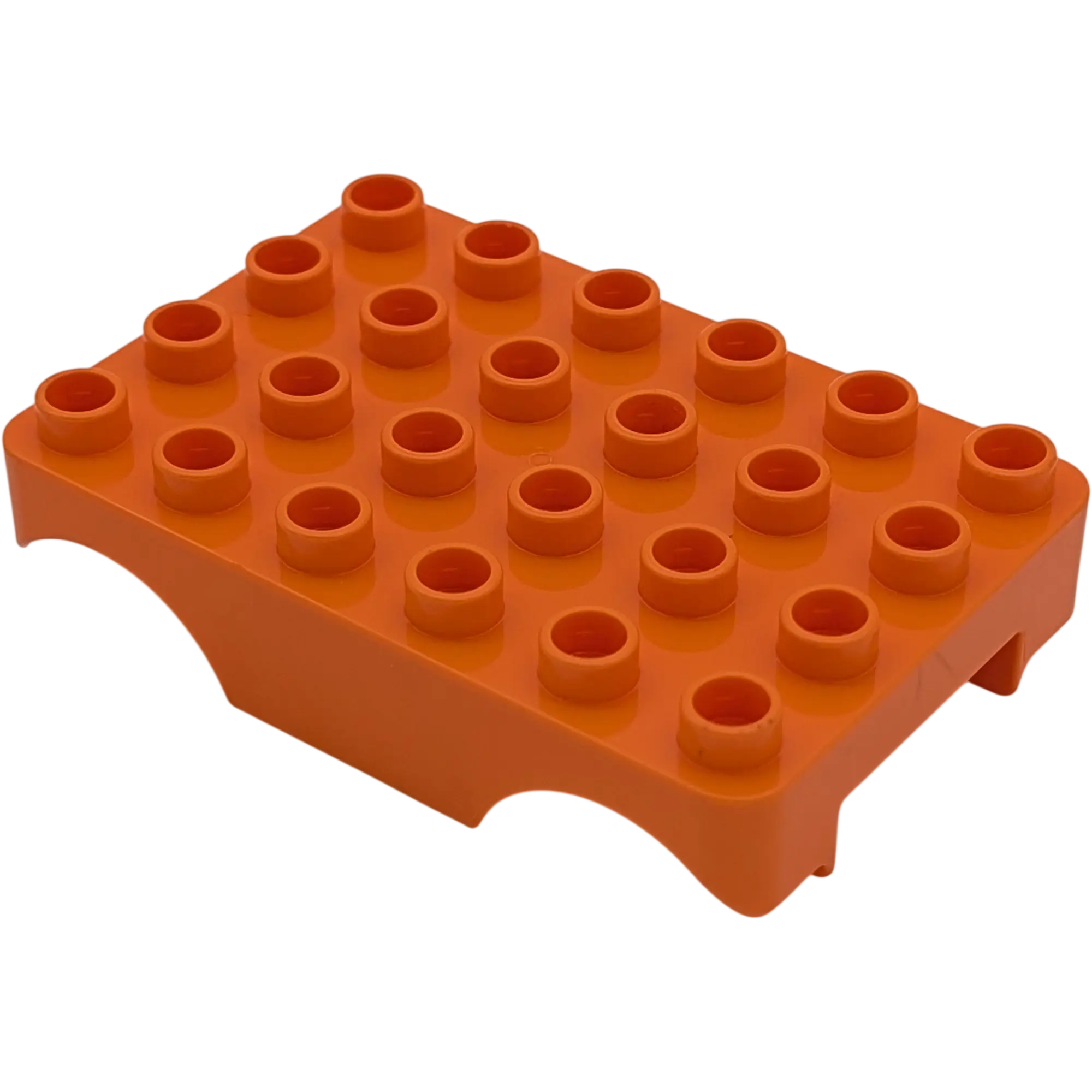 Lego Duplo Toolo 24180 Platte 4x6 Orange mit Vertiefung für vier Räder Fahrgestell