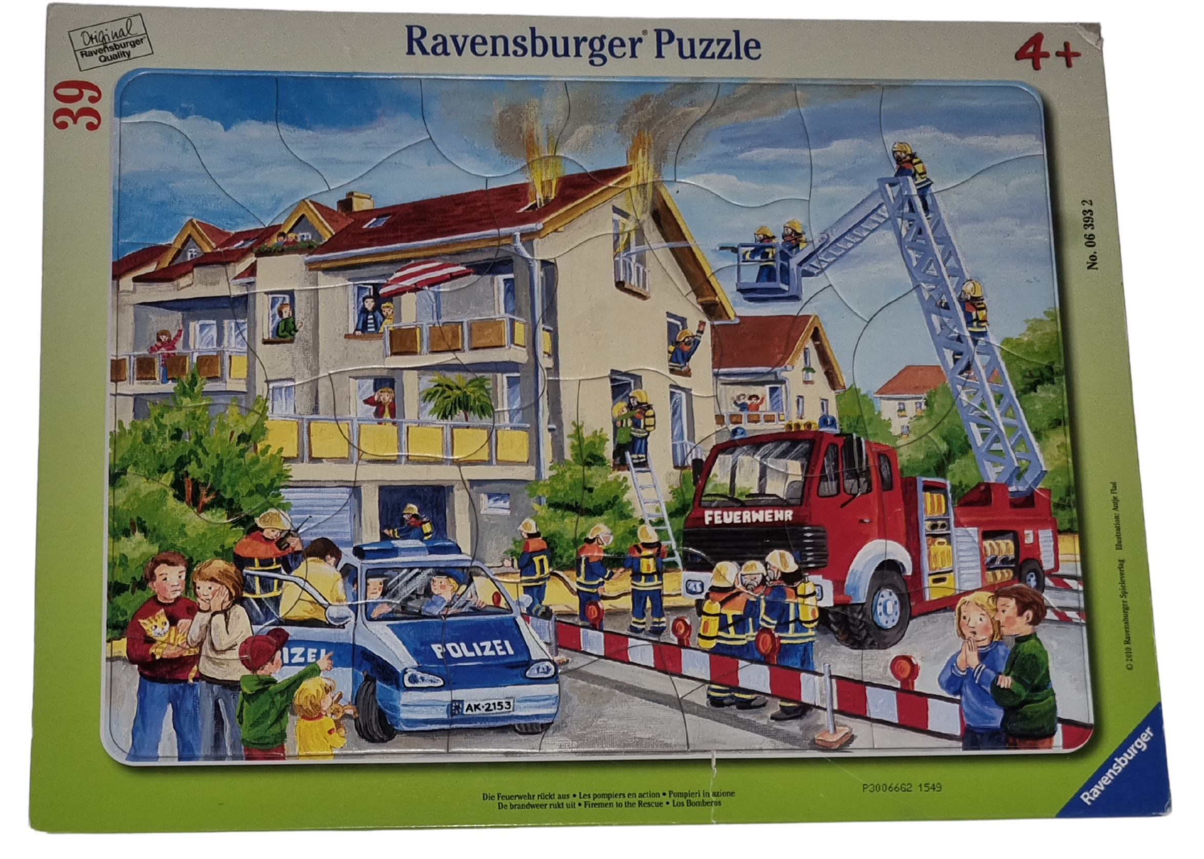 Ravensburger Rahmenpuzzle Die Feuerwehr rückt aus 39 Teile 063932