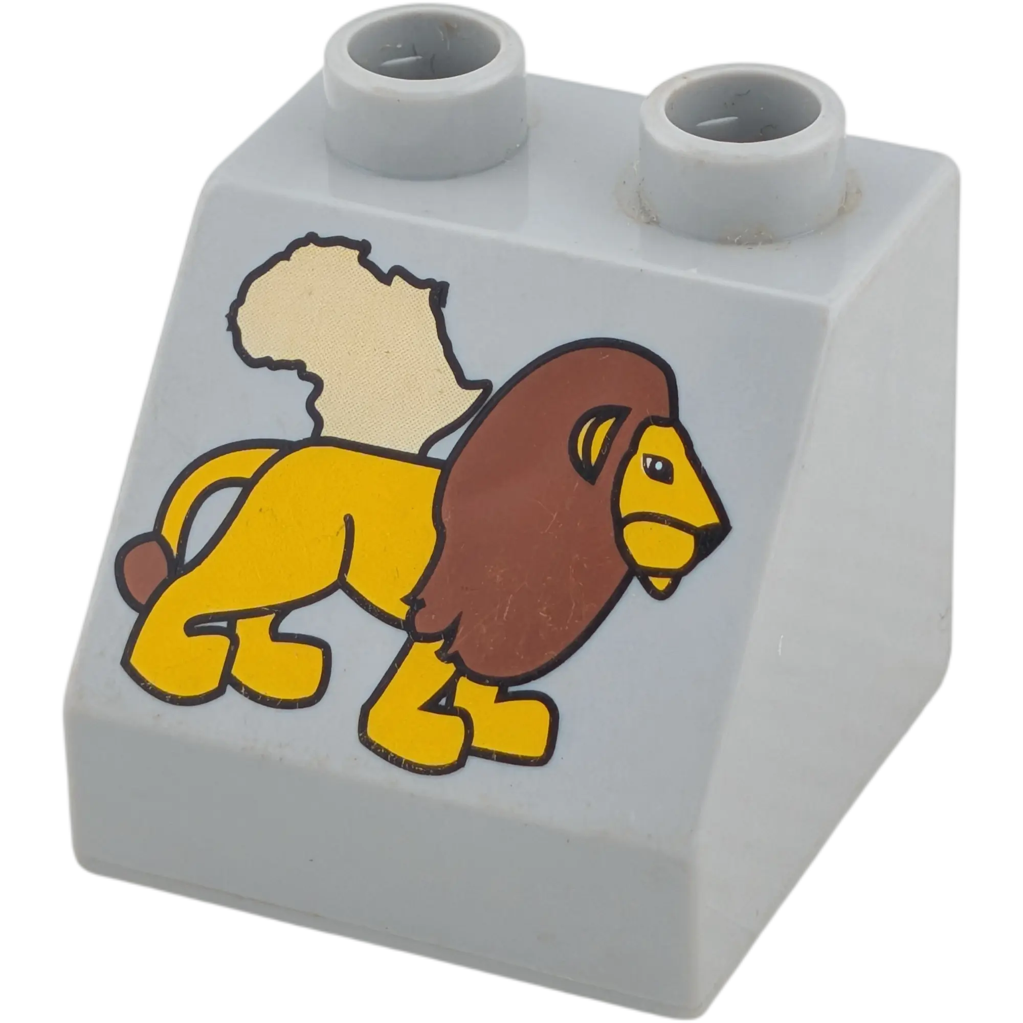 Lego Duplo 6474 Schrägstein 2x2x1 Grau Löwe