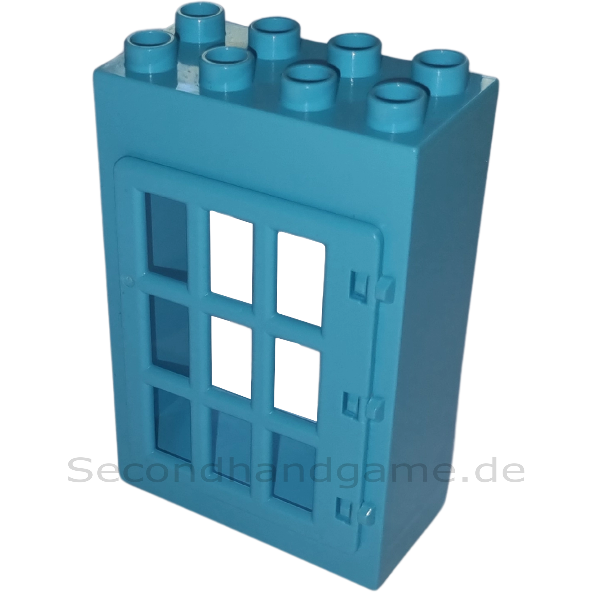 Lego Duplo 2x4 Hauswand mit Tür und Gittern Azur