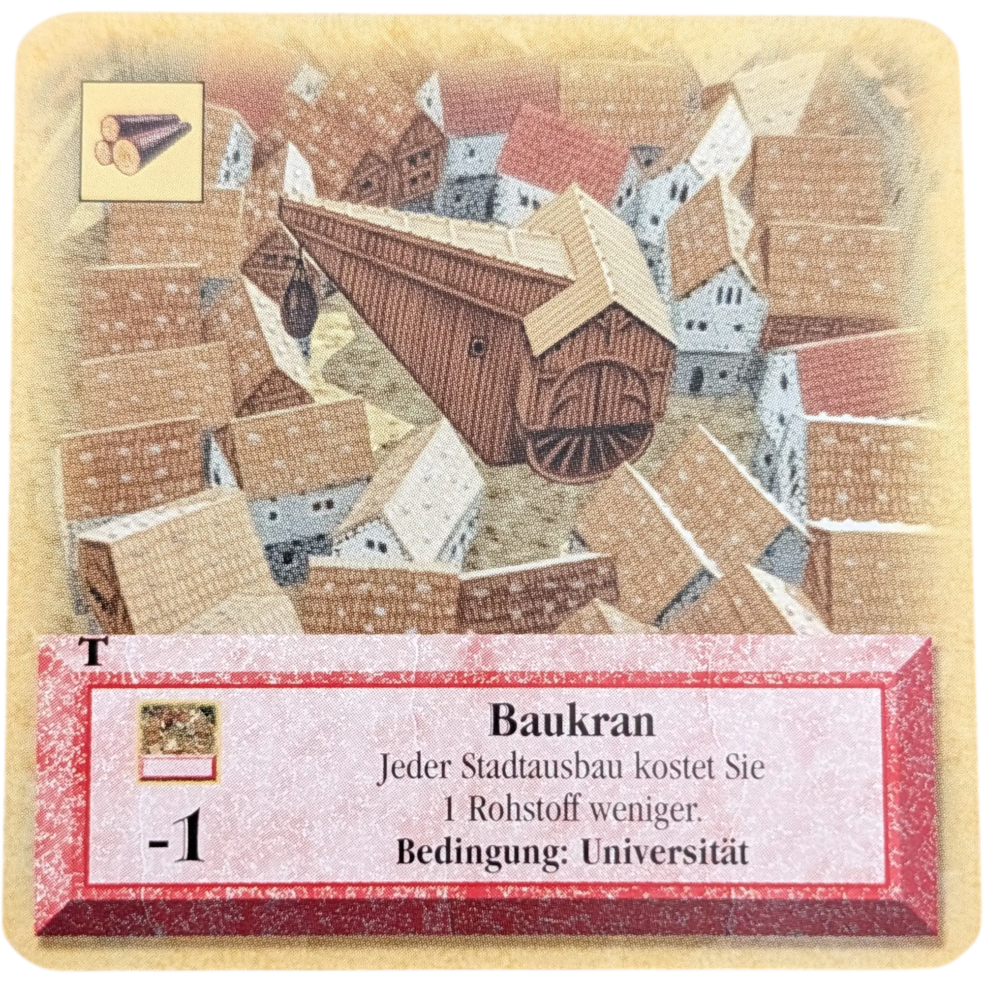 Kosmos Catan das Turnierset zum Kartenspiel Ersatzteile Karte Rot Baukran