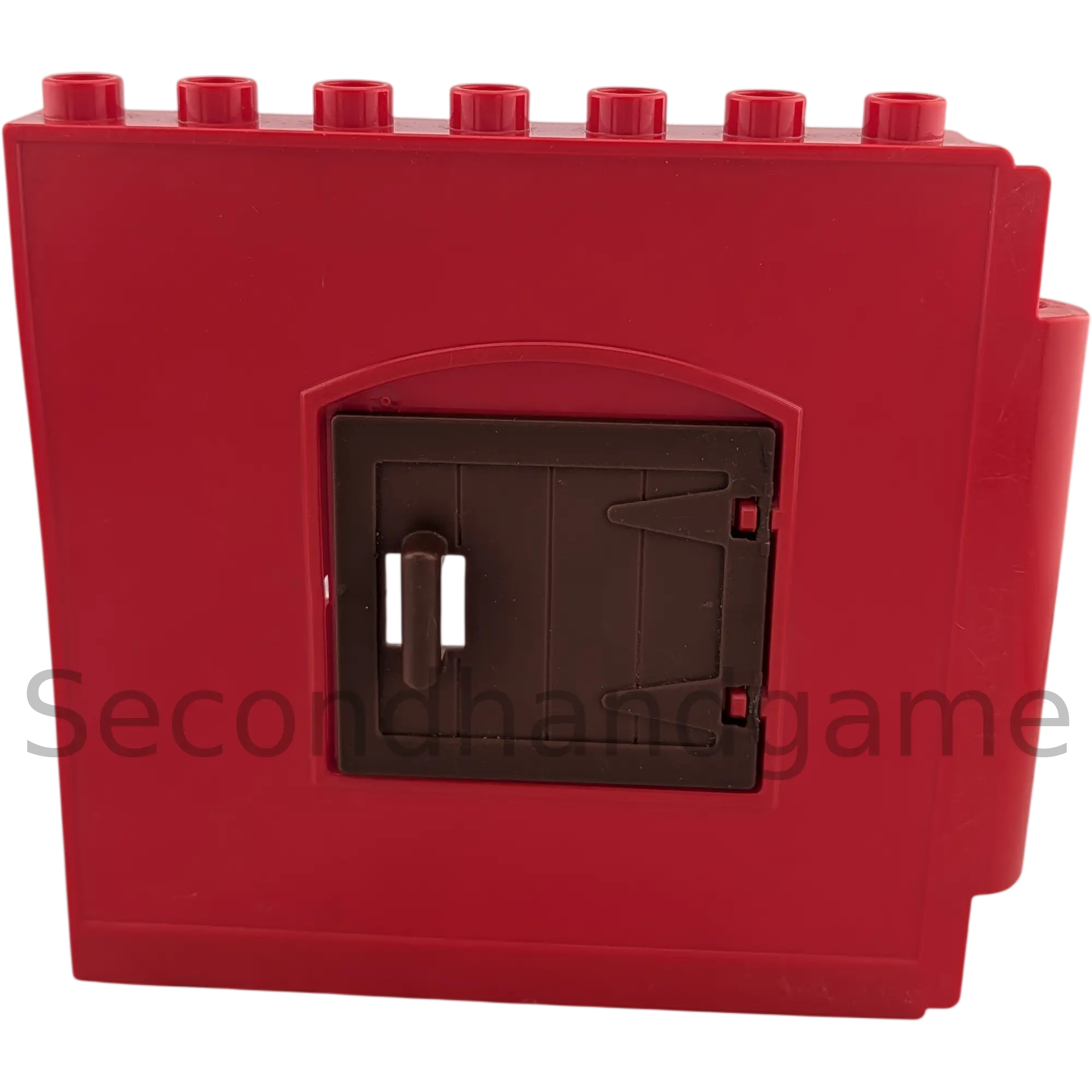 Lego Duplo Hauswand Rot mit braunem Fenster