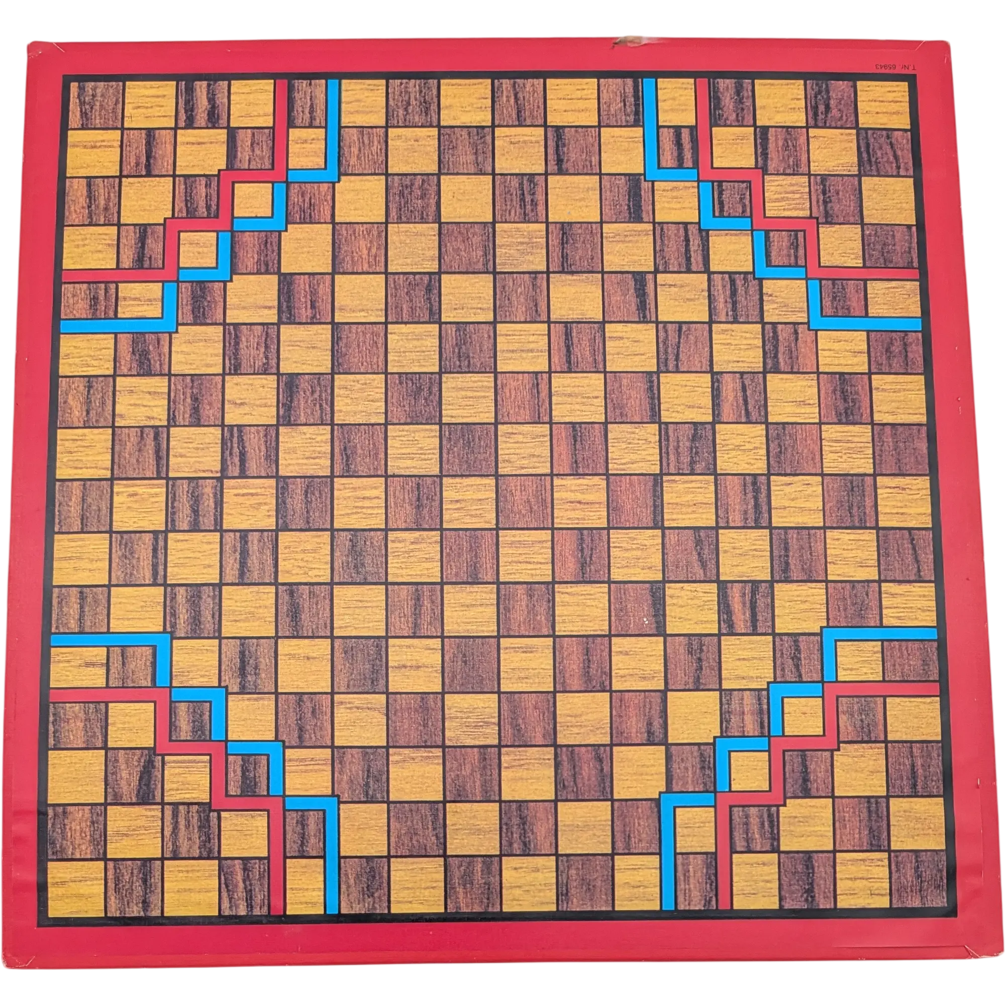 Spielplan Spielbrett Halma Wendespielplan Holzoptik roter Rand Sternhalma und Halma 4 Spieler beidseitig bedruckt, Ansicht 2