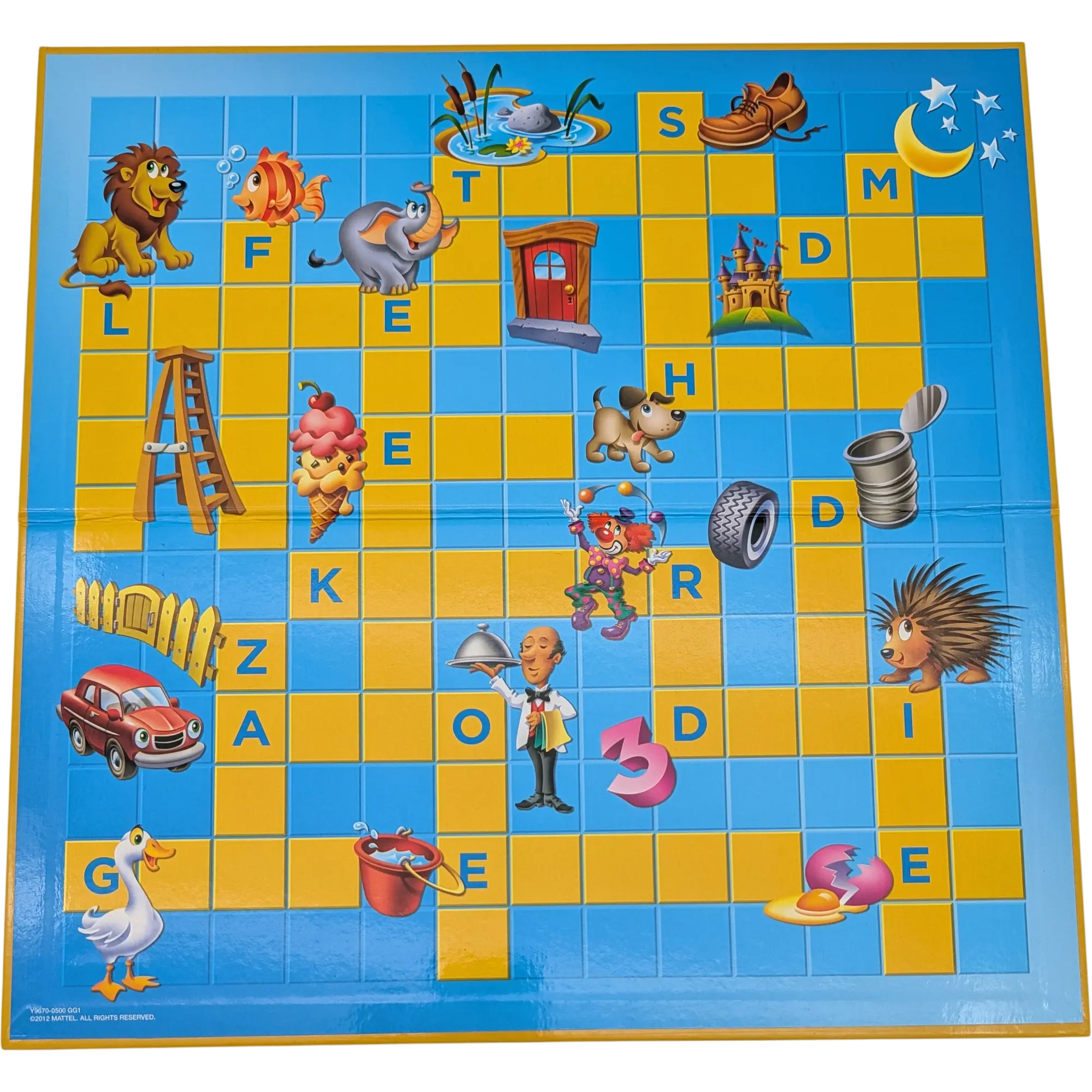Mattel Spielplan Spielbrett Scrabble Junior