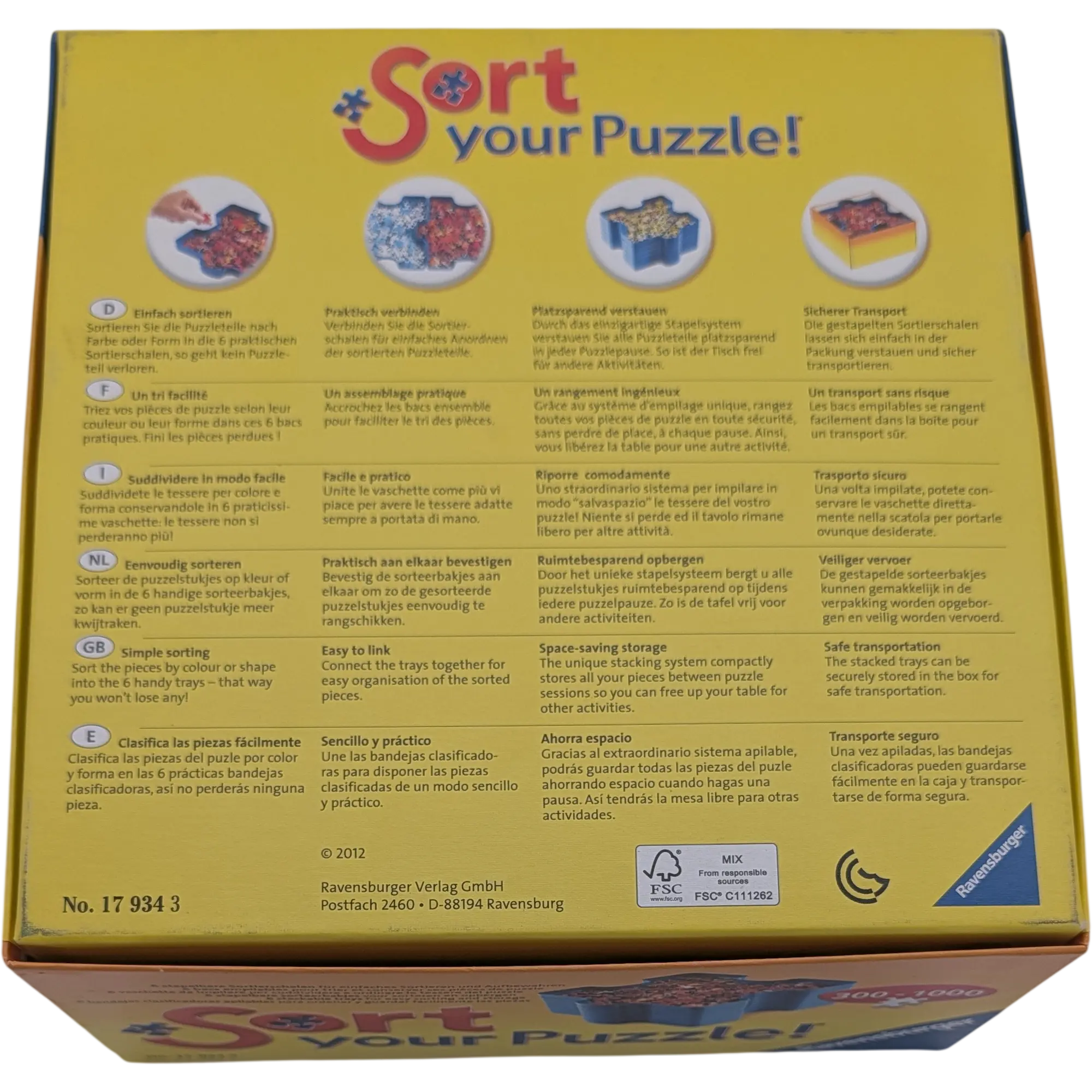 Ravensburger Sort your Puzzle 300 - 1000 Teile 179343