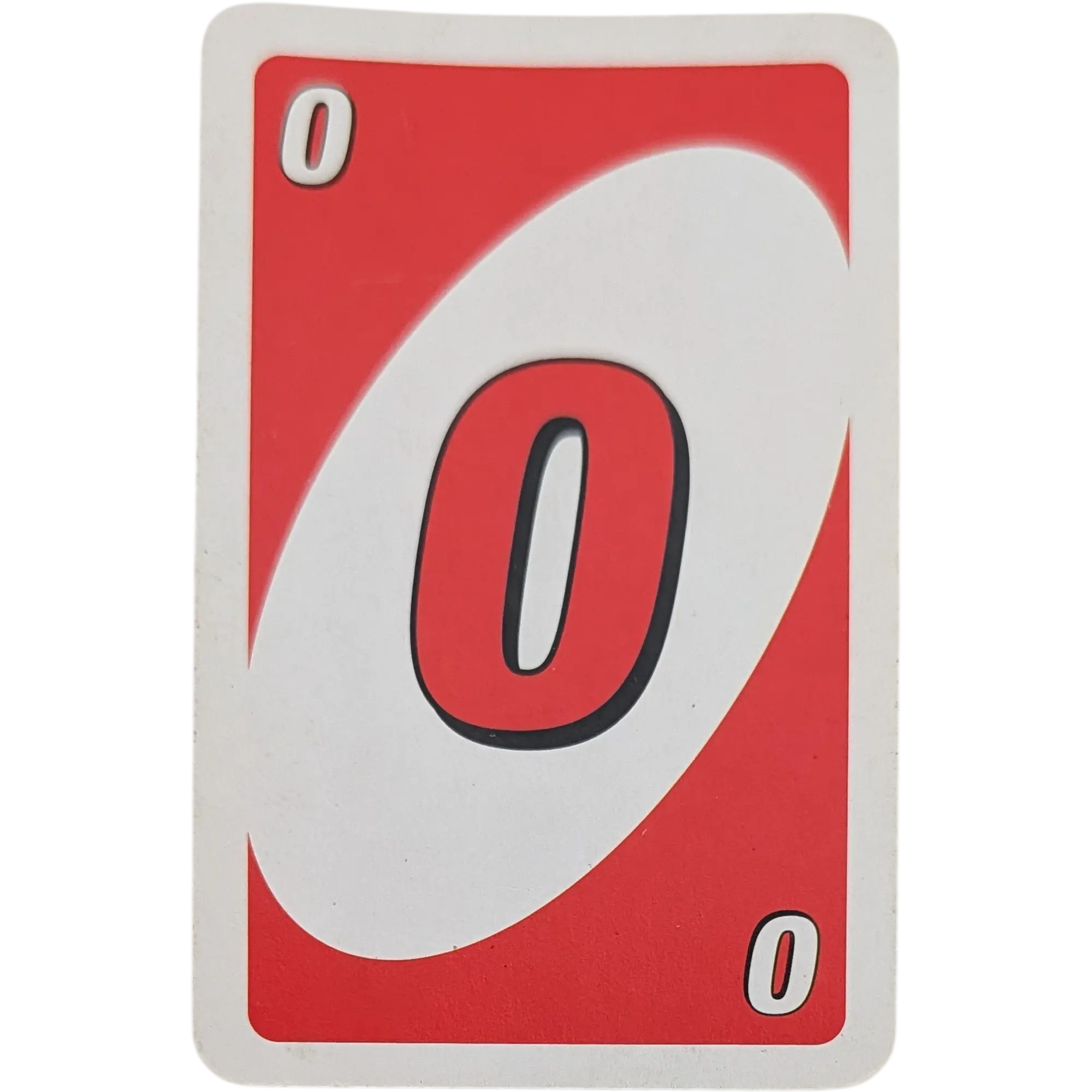 Mattel Uno Ersatzkarte Zahl Null Rot 