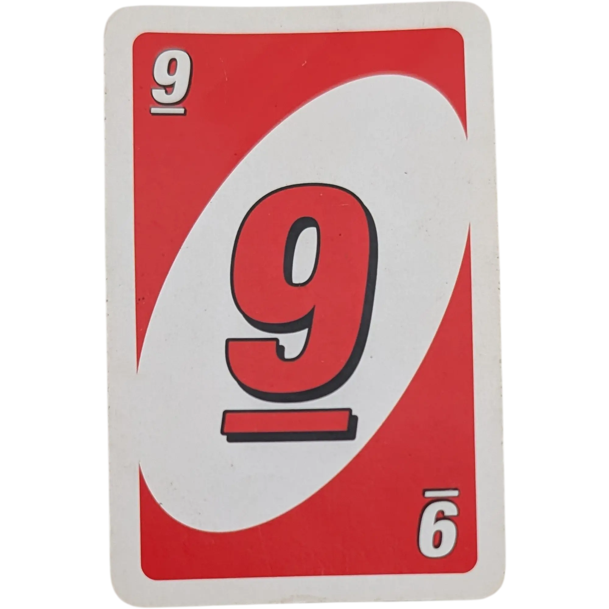 Mattel Uno Ersatzkarte Zahl Neun Rot