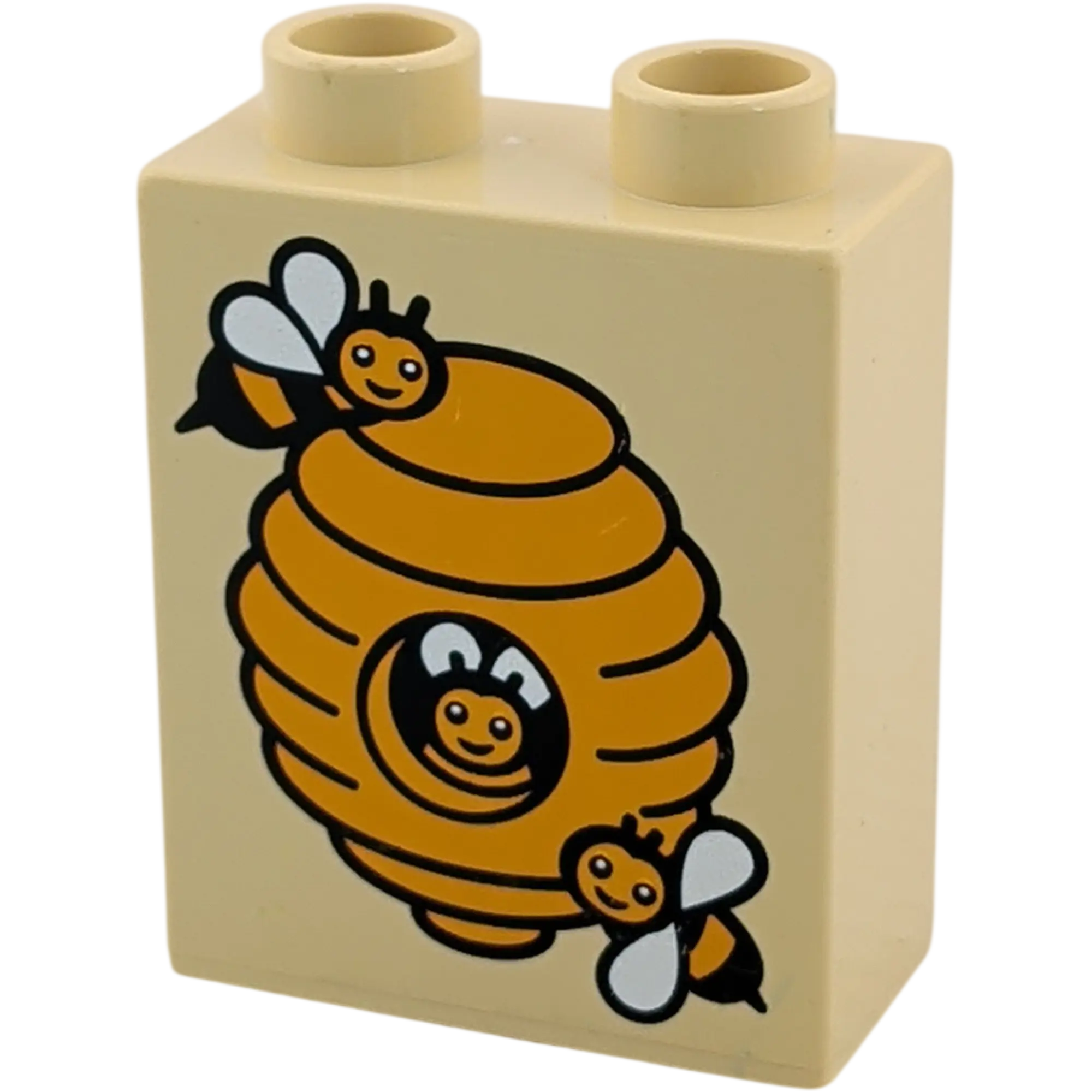 Lego Duplo 4066 Stein 1x2x2 Beige Bienenstock mit Bienen