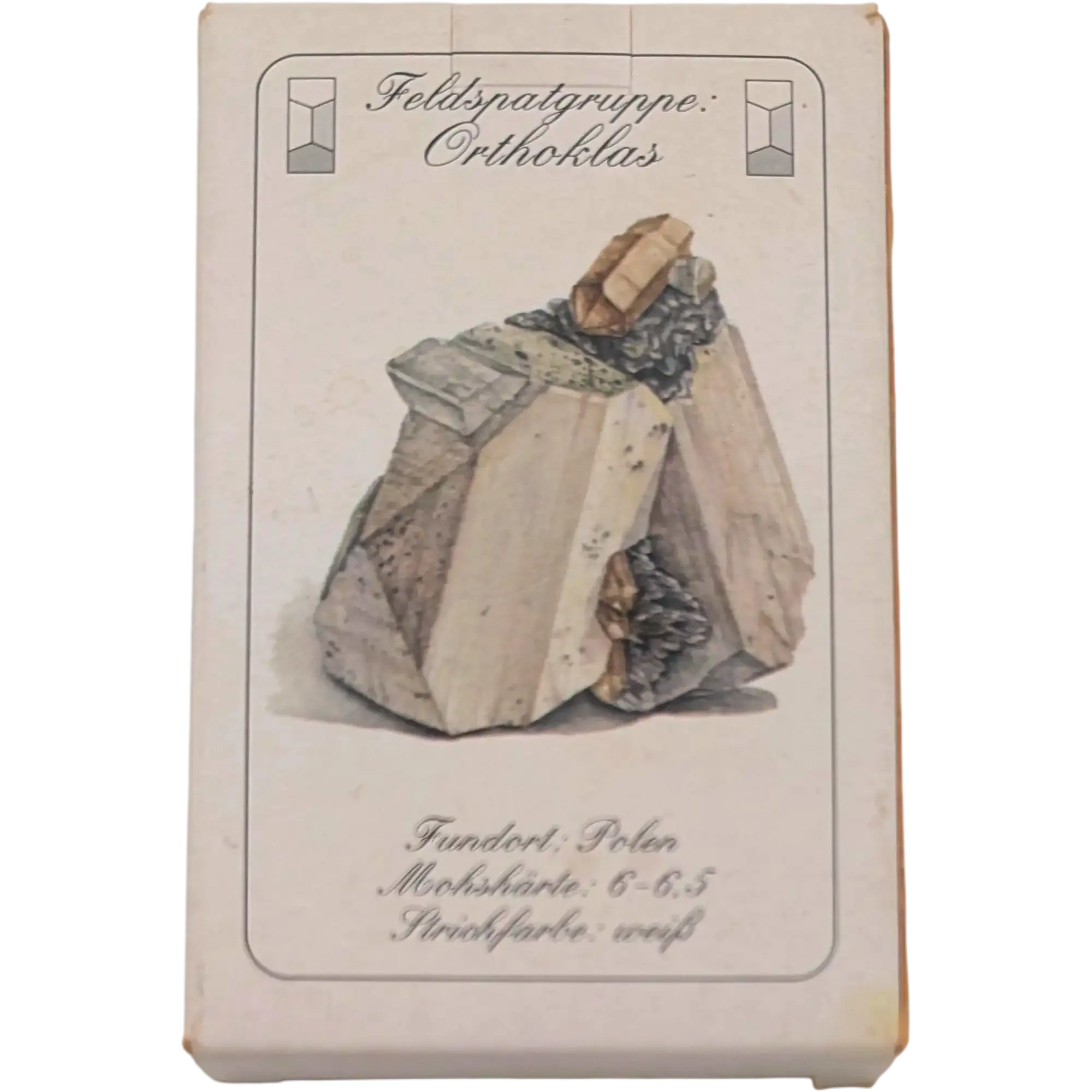 Mineralien Quartett Kartenspiel Quarzgruppe Feldspatgruppe Achat Orthoklas Vintage
