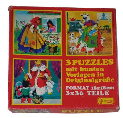 Pestalozzi-Verlag 3 Legespiel Puzzle 3 x 36 Teile Grimms Märchen 60372074