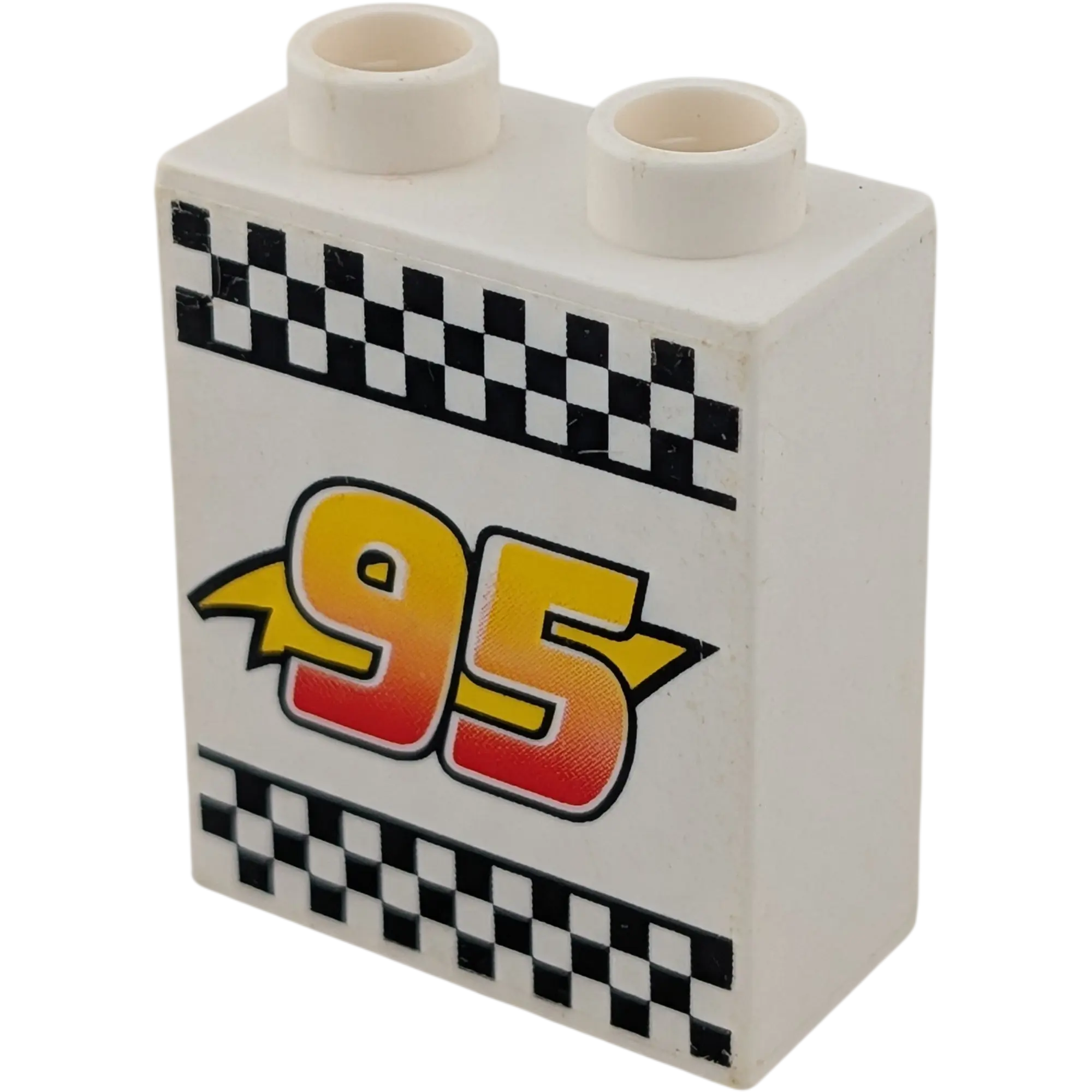 Lego Duplo 4066 Stein 1x2x2 Weiß mit Aufdruck Zahl 95