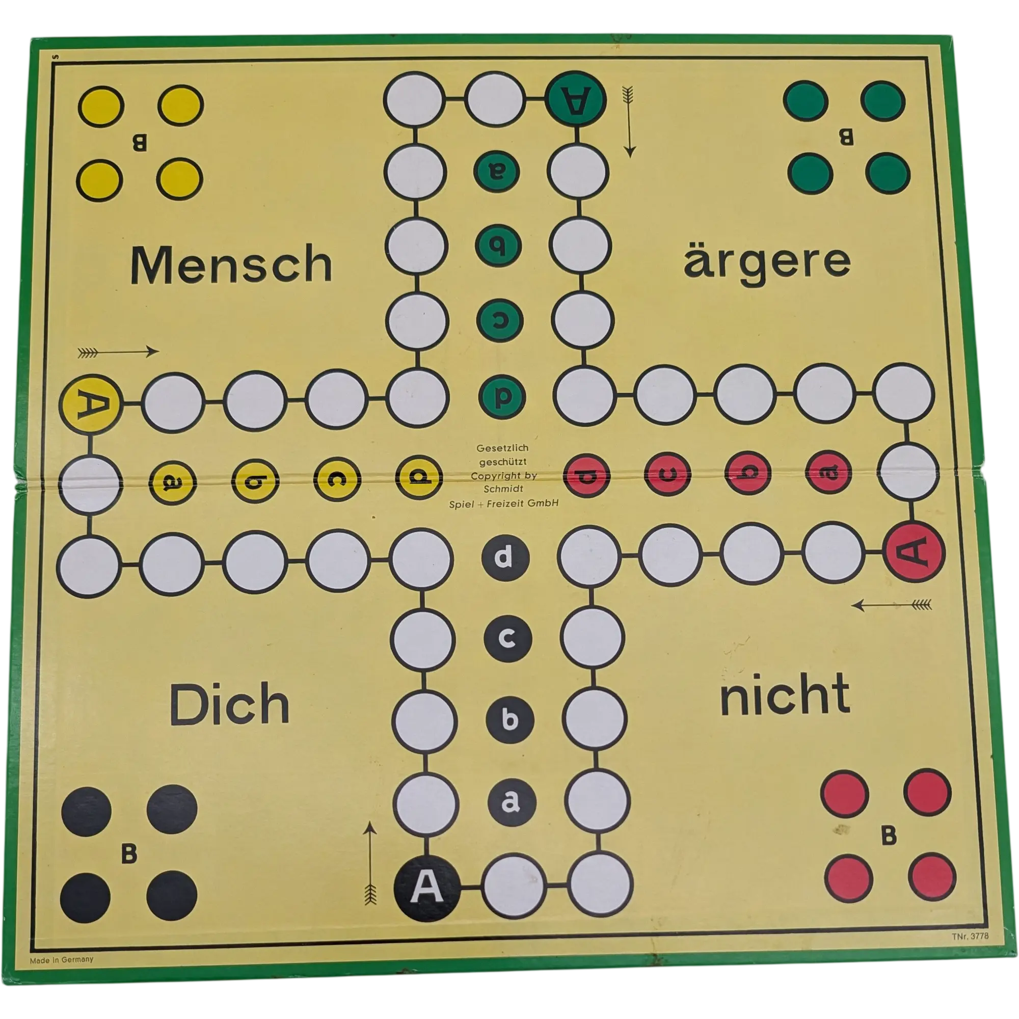 Spielplan Spielbrett Mensch ärgere dich nicht, Leiterspiel