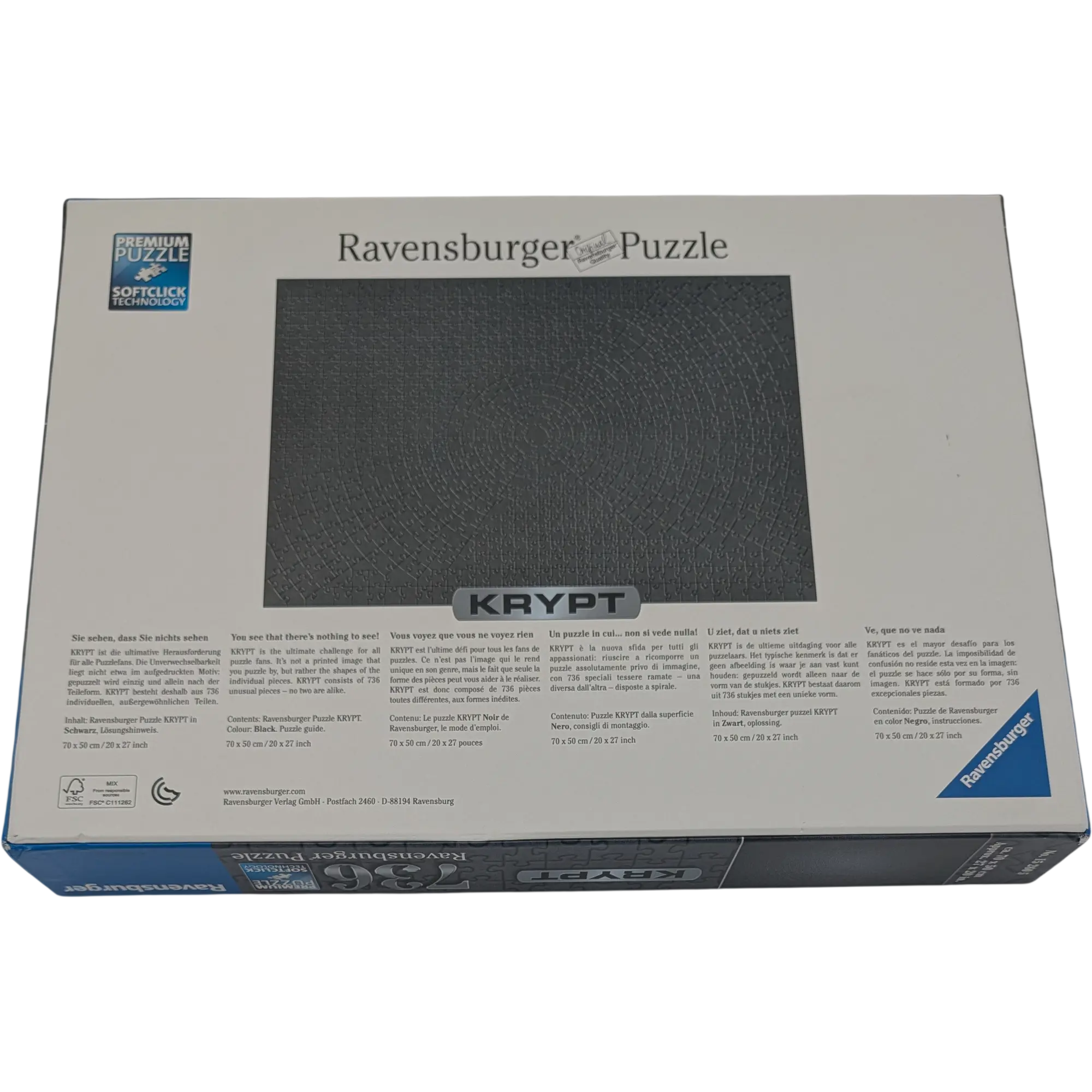 Ravensburger Premium softclick Krypt Puzzle 736 Teile 152605