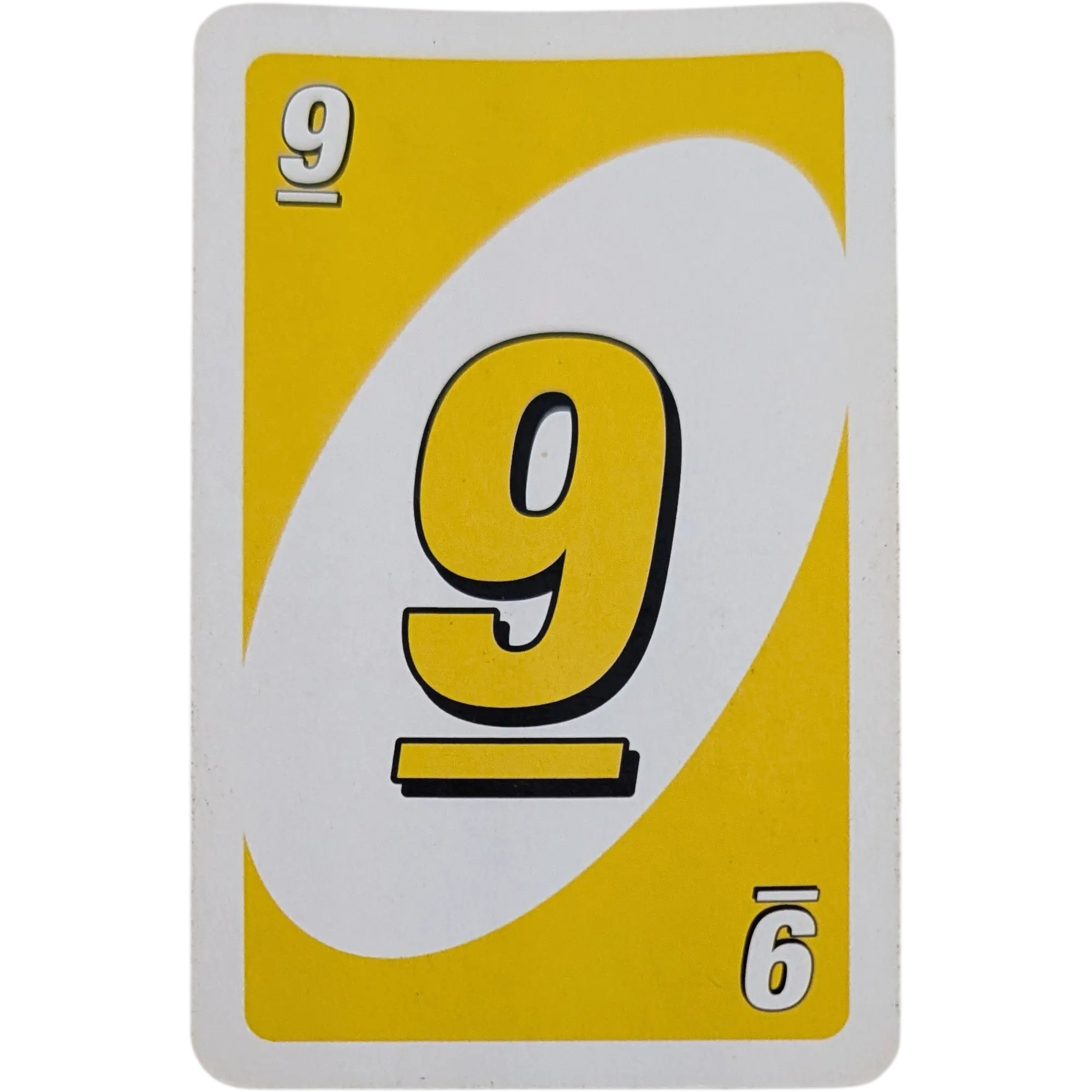 Mattel Uno Ersatzkarte Zahl Neun Gelb 