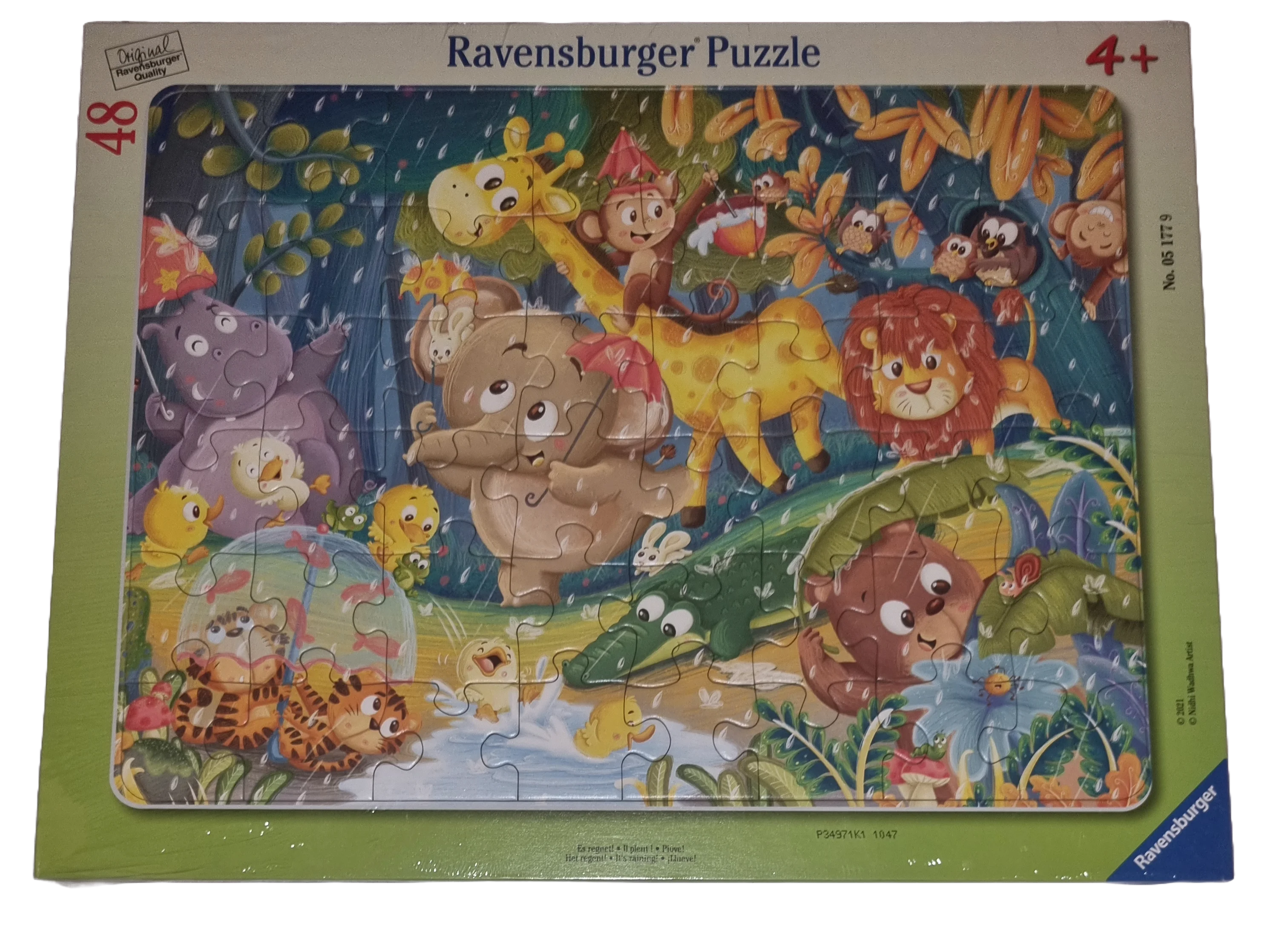 Ravensburger Rahmenpuzzle 48 Teile Es regnet! 051779
