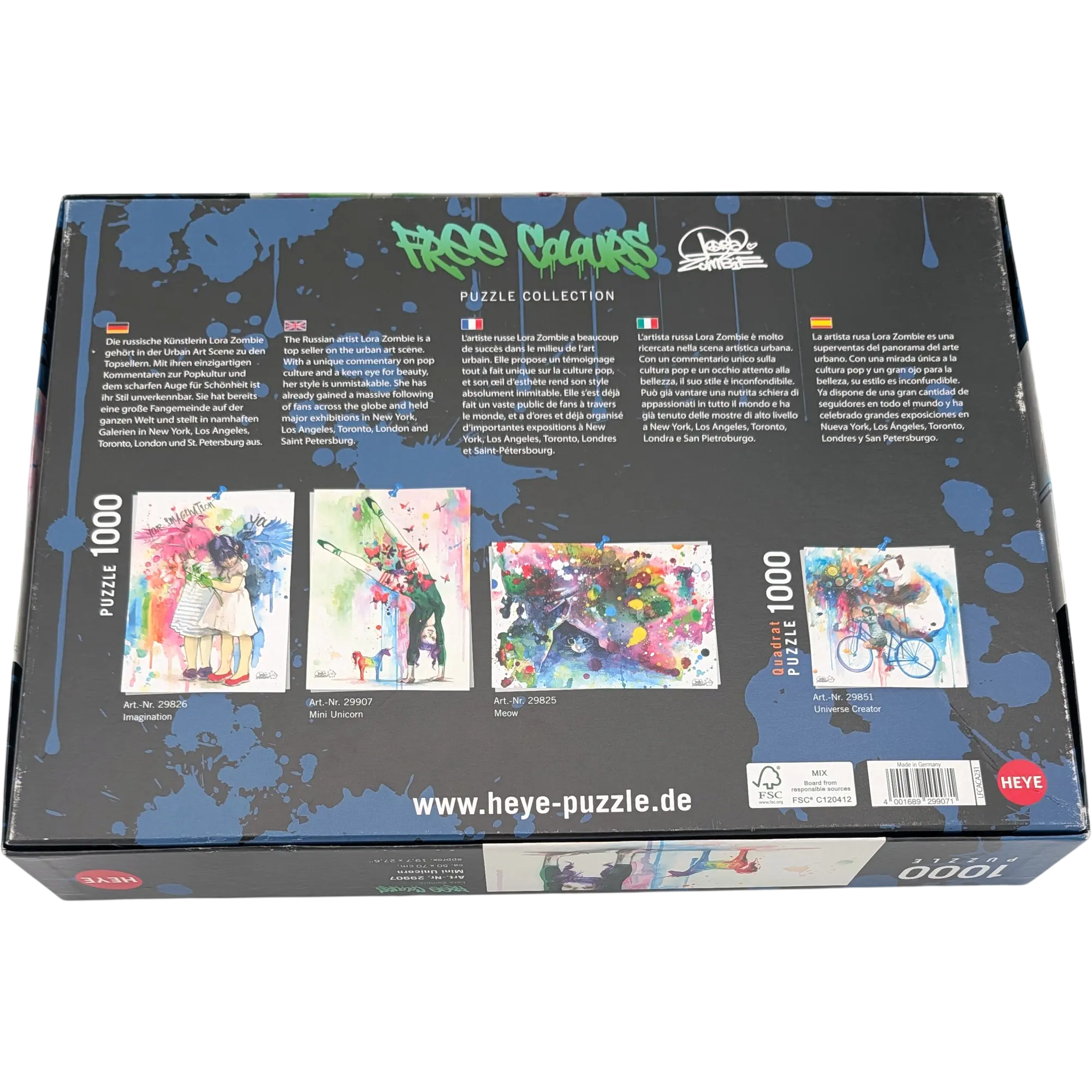 Heye Puzzle 1000 Teile 29907 Mini Unicorn Einhorn von Lora Zombie