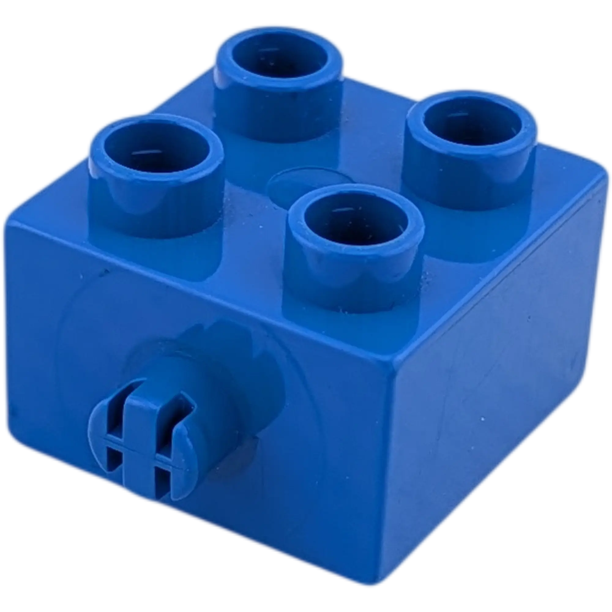 Lego Duplo 2x2 Stein Baustein mit Noppe Pin an einer Seite 3966 Blau